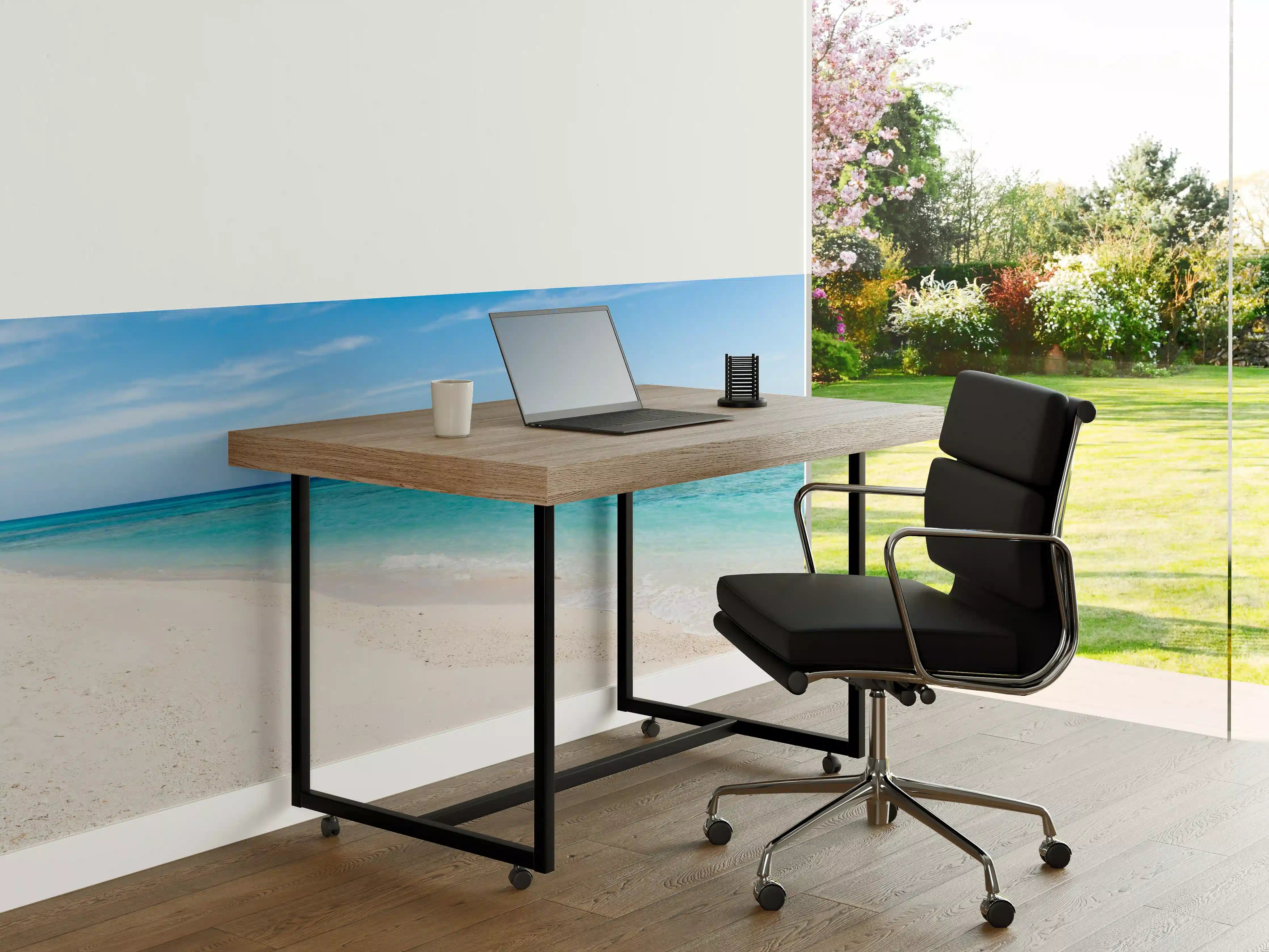 Büro Wandgestaltung - Karibischer Traumstrand mit glitzertem Wasser