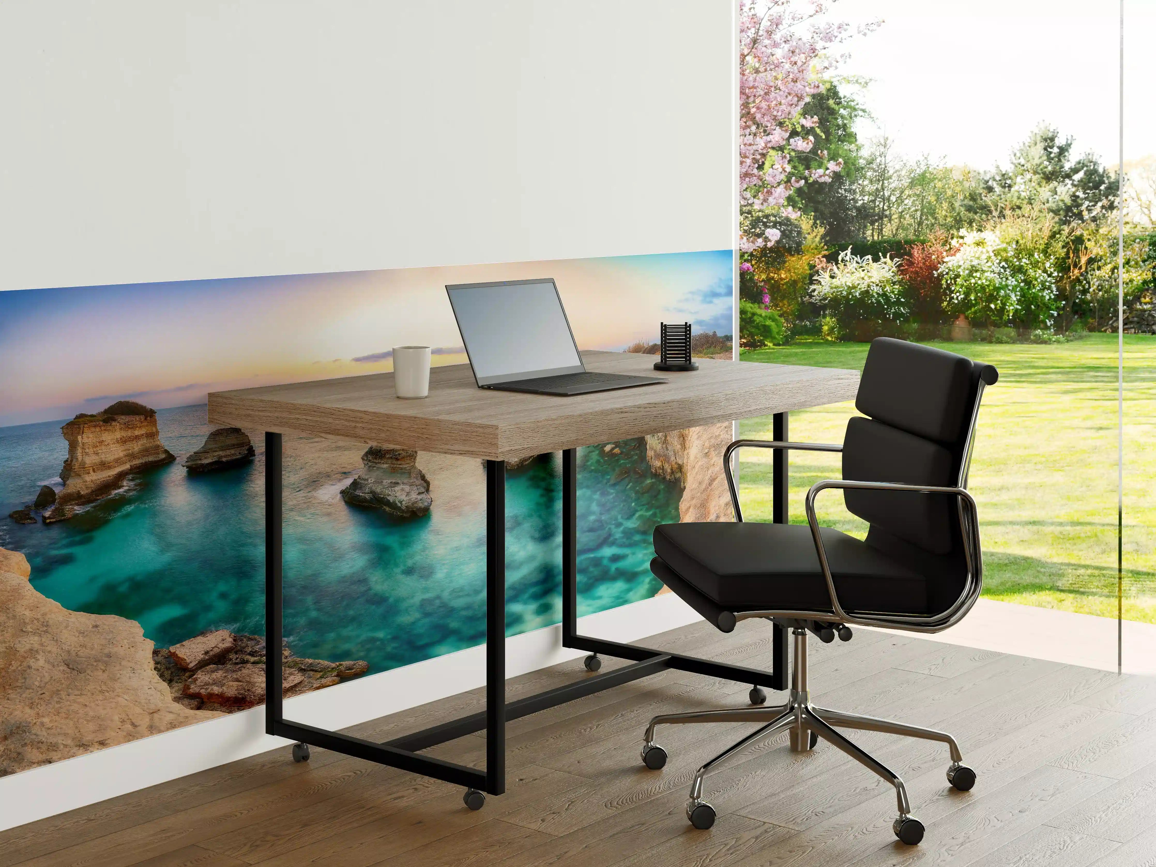 Büro Wandgestaltung - Karibisches Küstenpanorama mit klarem Wasser