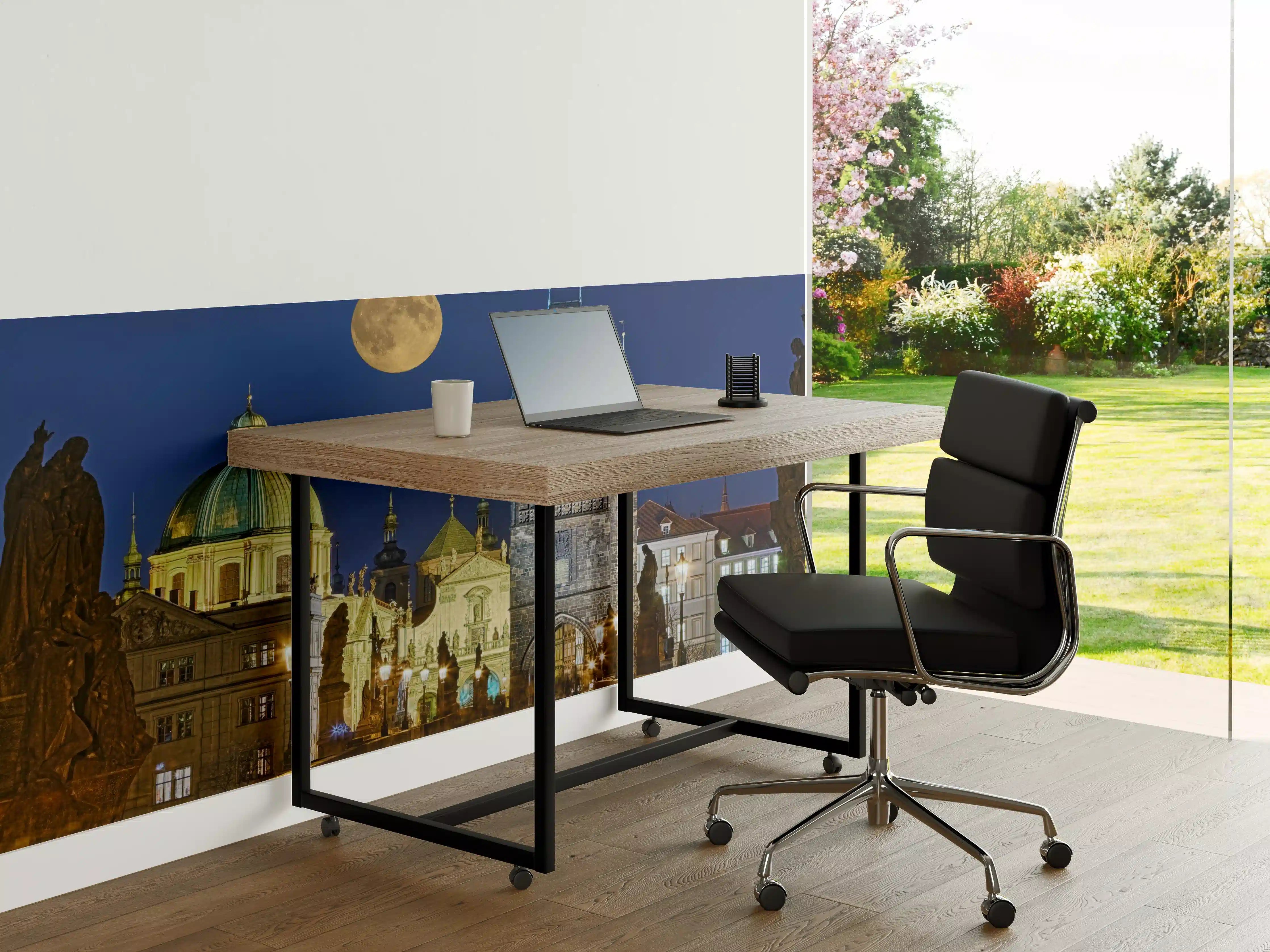 Büro Wandgestaltung - Karlsbrücke Prag beleuchtet