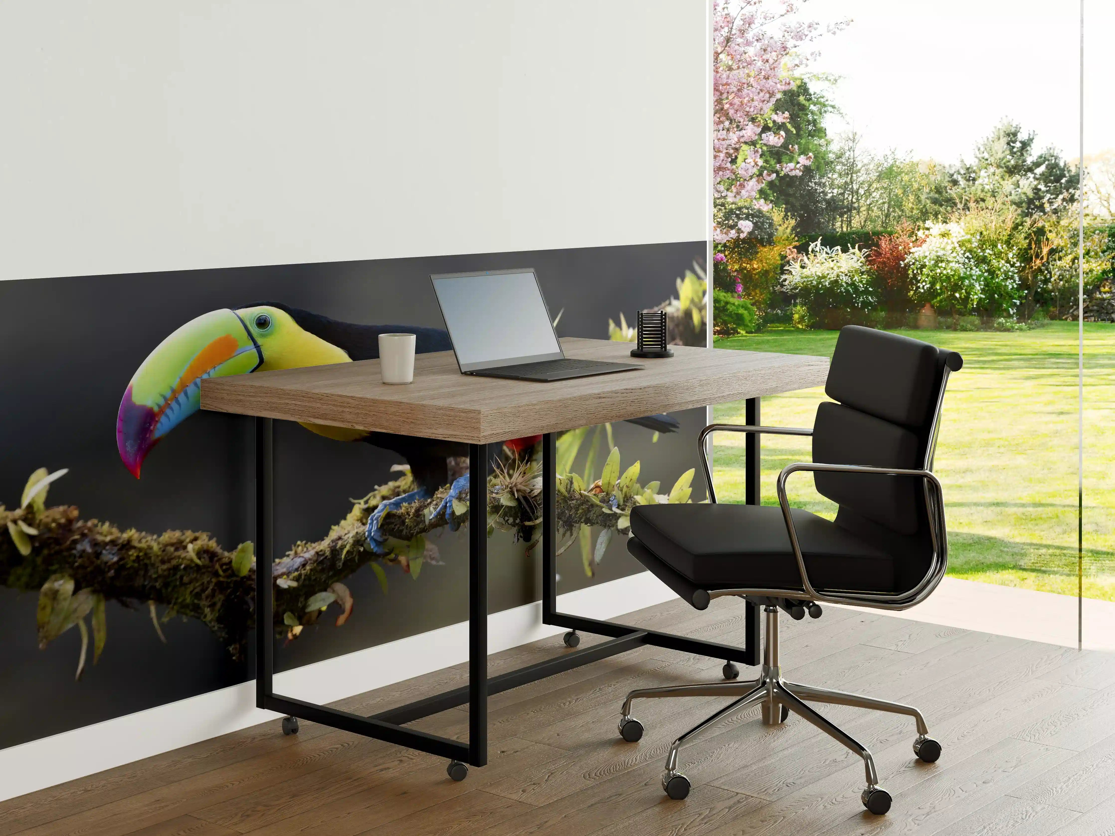 Büro Wandgestaltung - Kielschnabeltukan auf Ast