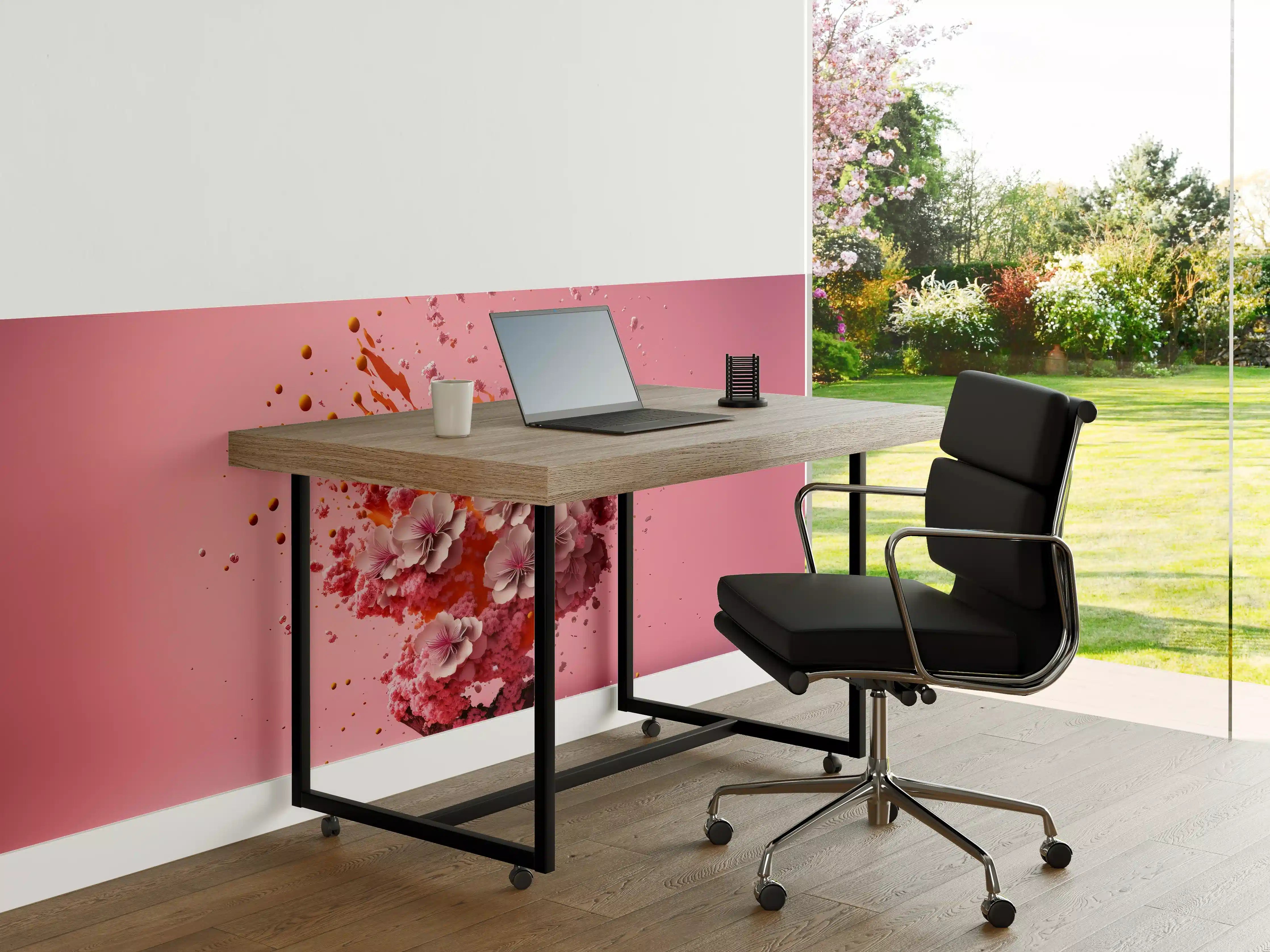 Büro Wandgestaltung - Kirschblüten Explosion Pink