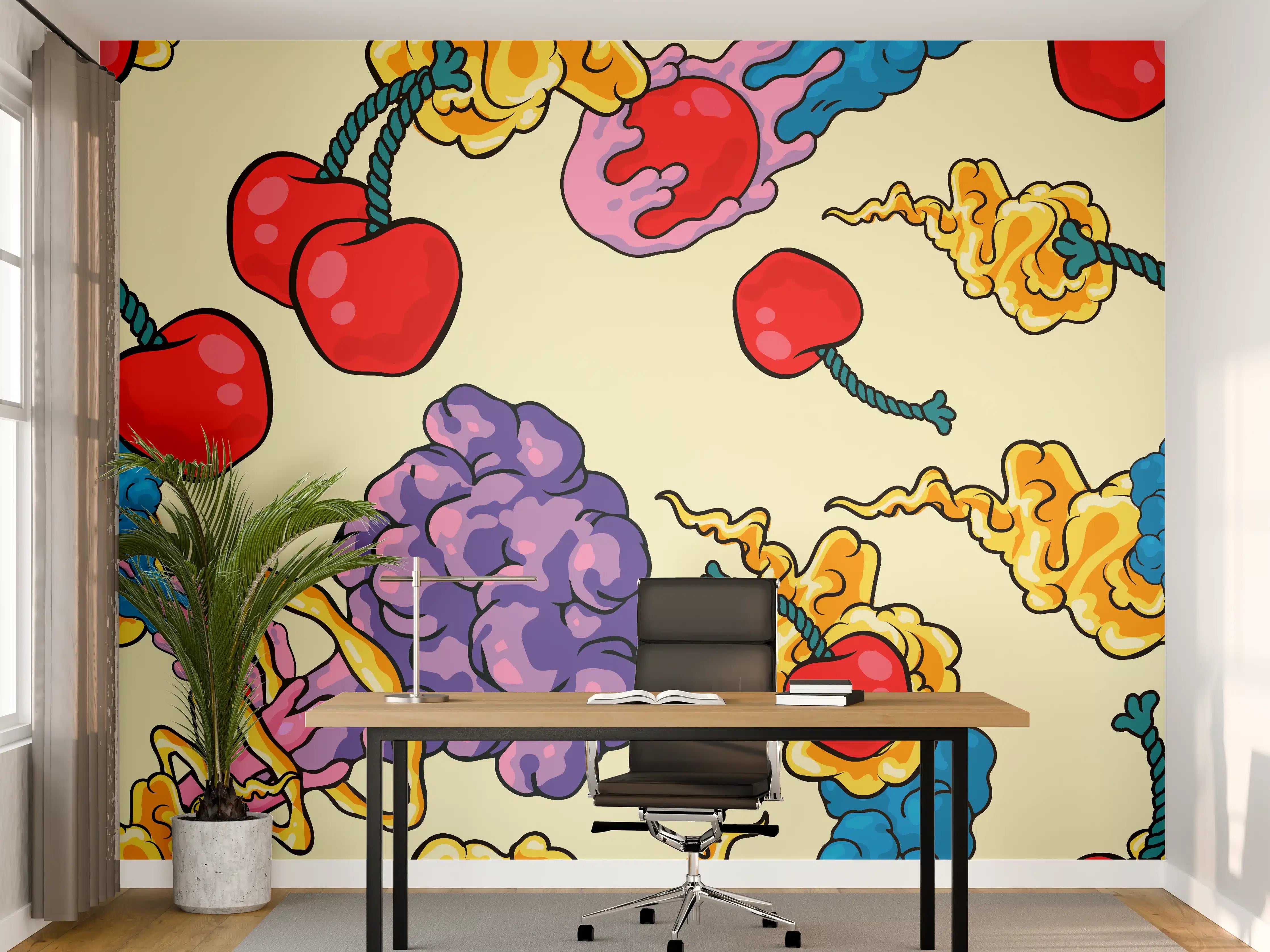 Büro Wandgestaltung - Kirschbomben Graphik