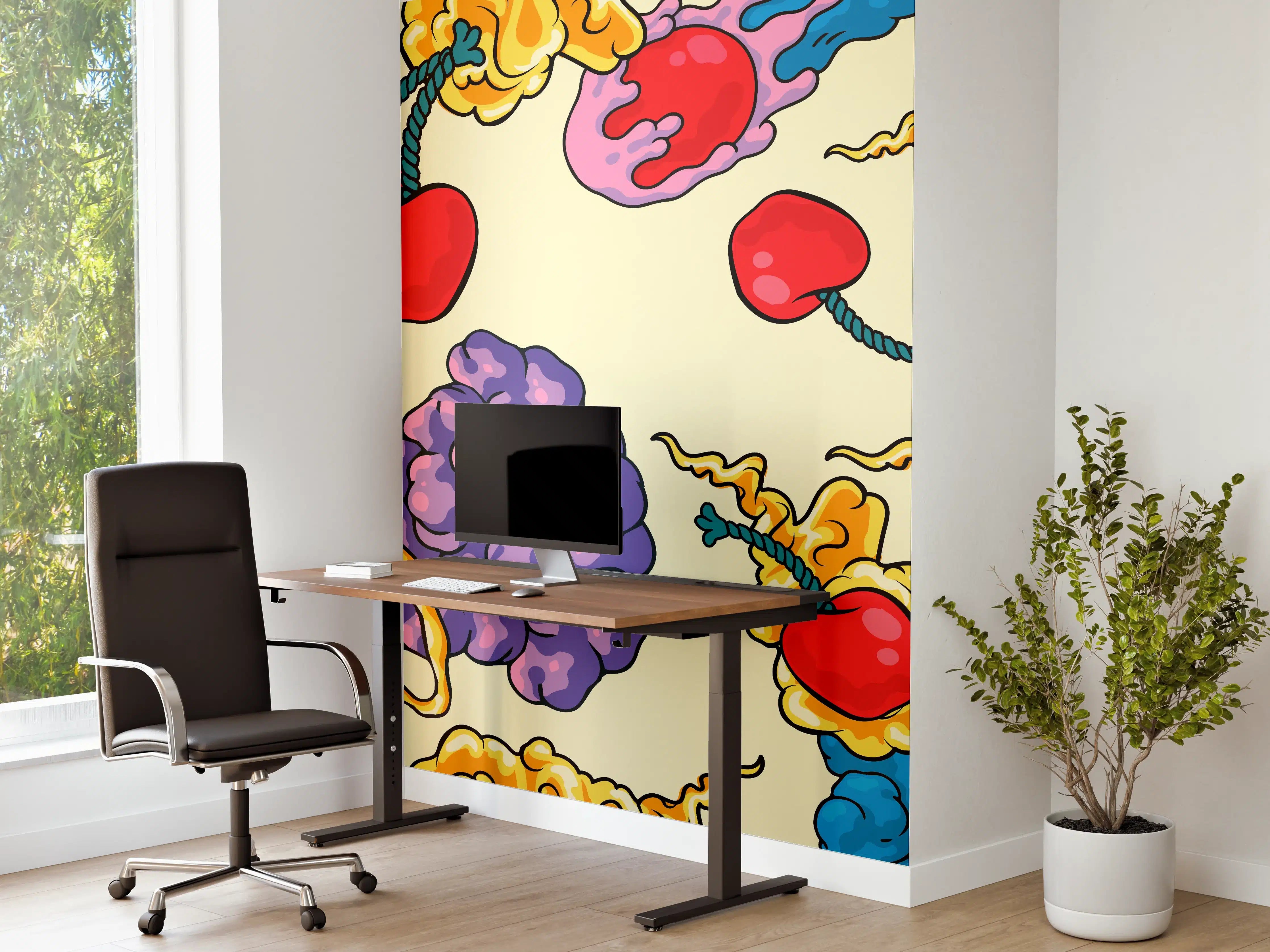 Büro Wandgestaltung - Kirschbomben Graphik