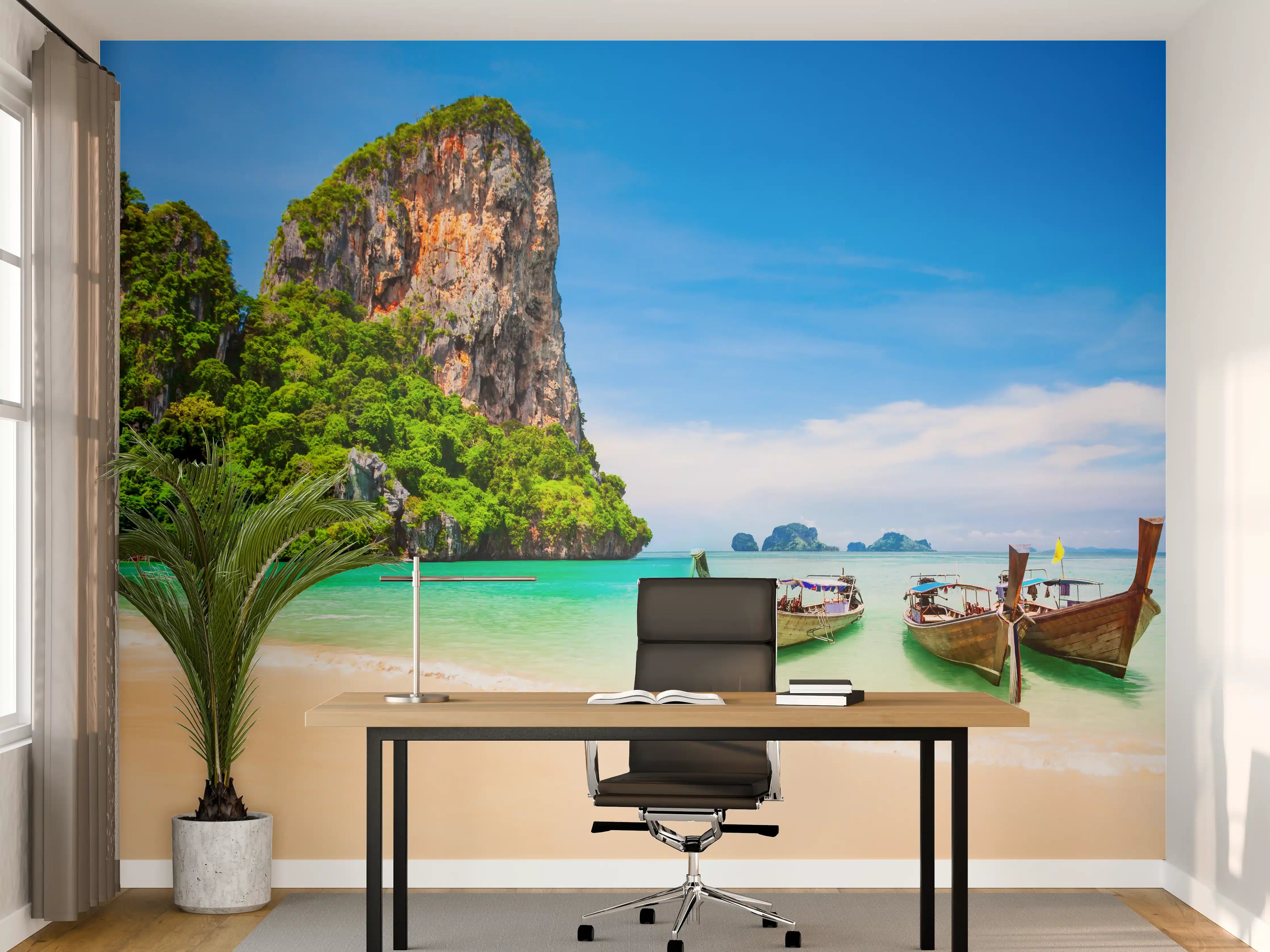 Büro Wandgestaltung - Klarwasserstrand in Thailand