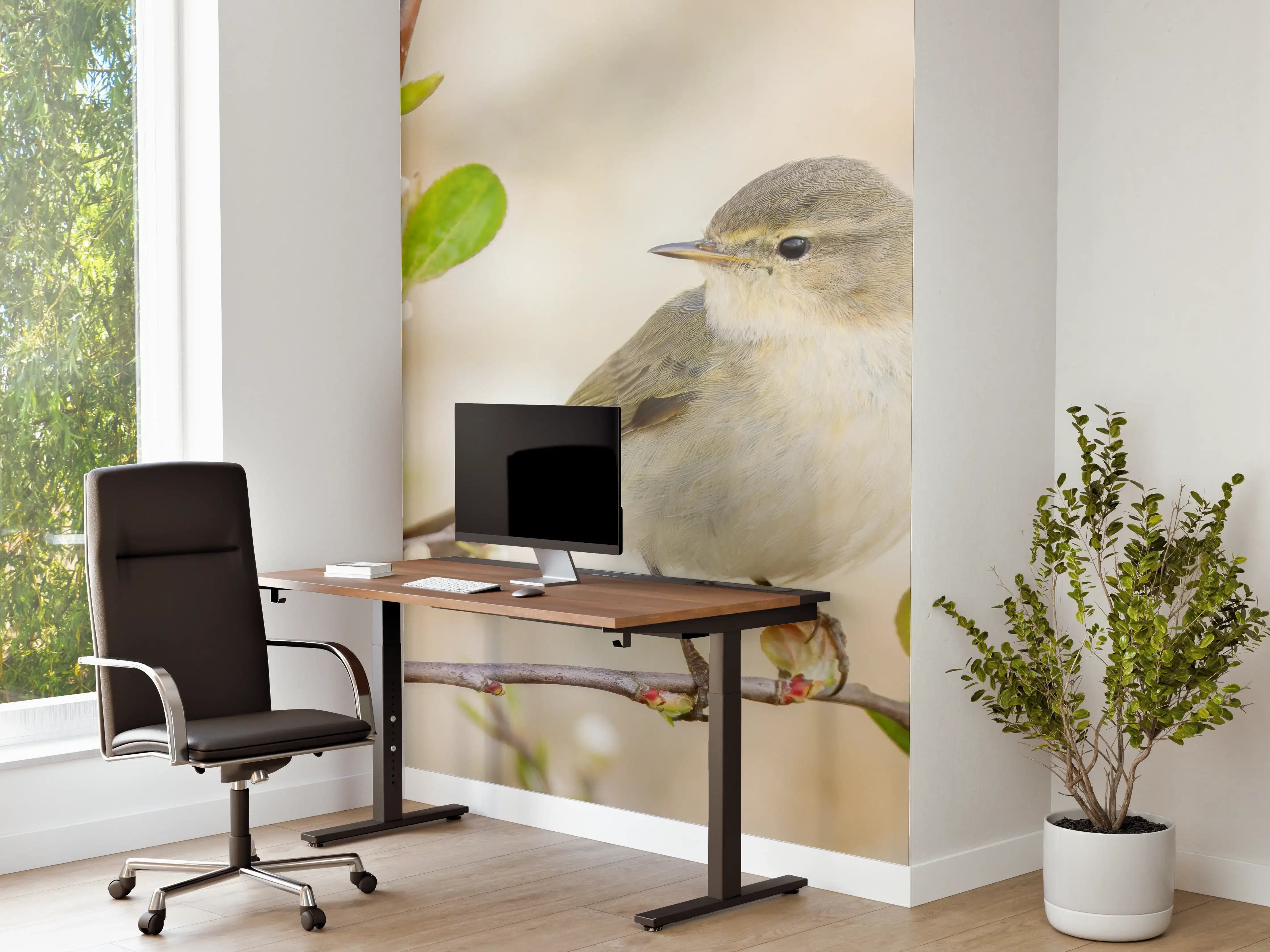 Büro Wandgestaltung - Kleiner Vogel am Baumzweig