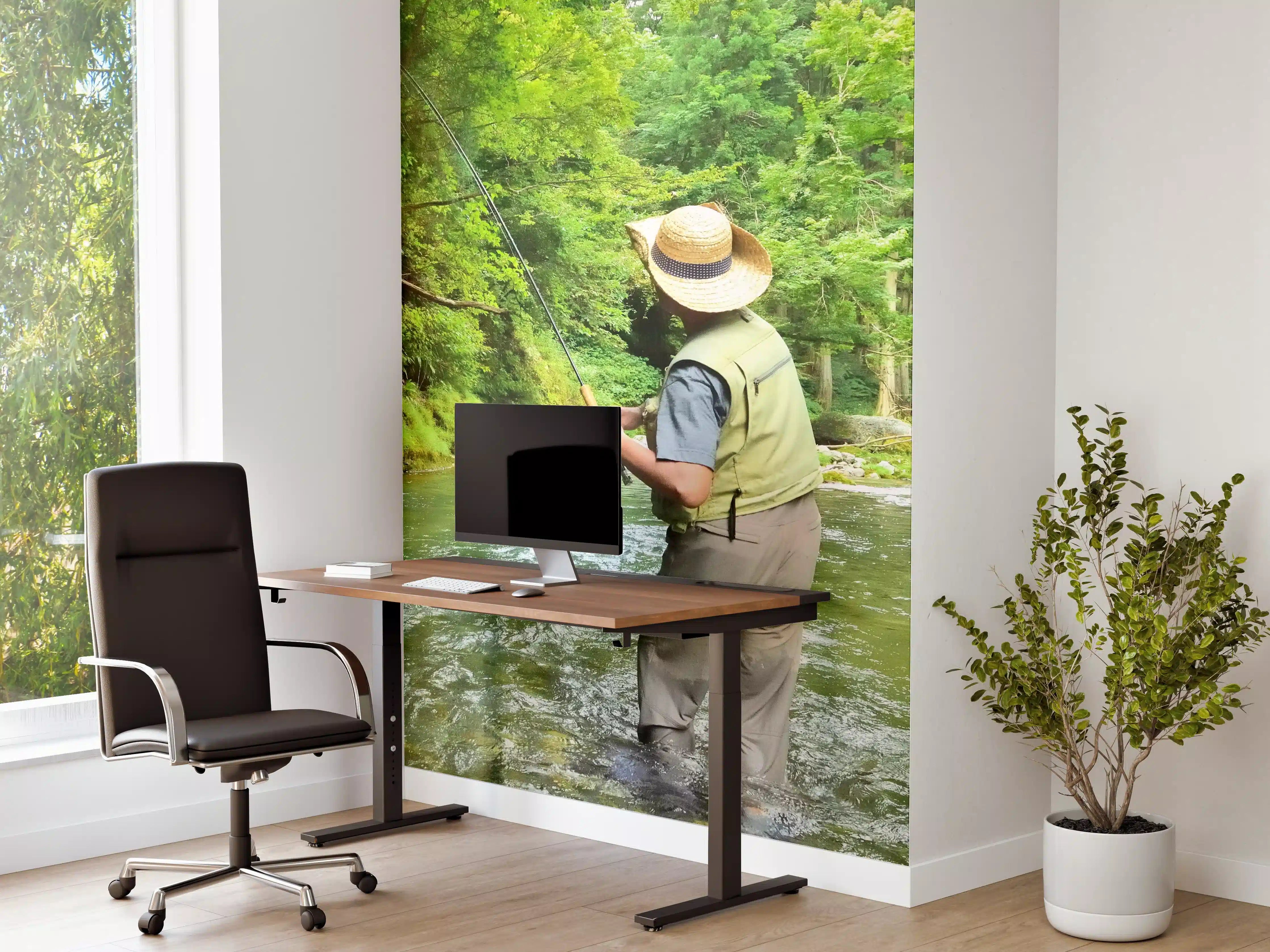 Büro Wandgestaltung - Köderfischen im Ichinoto-Fluss