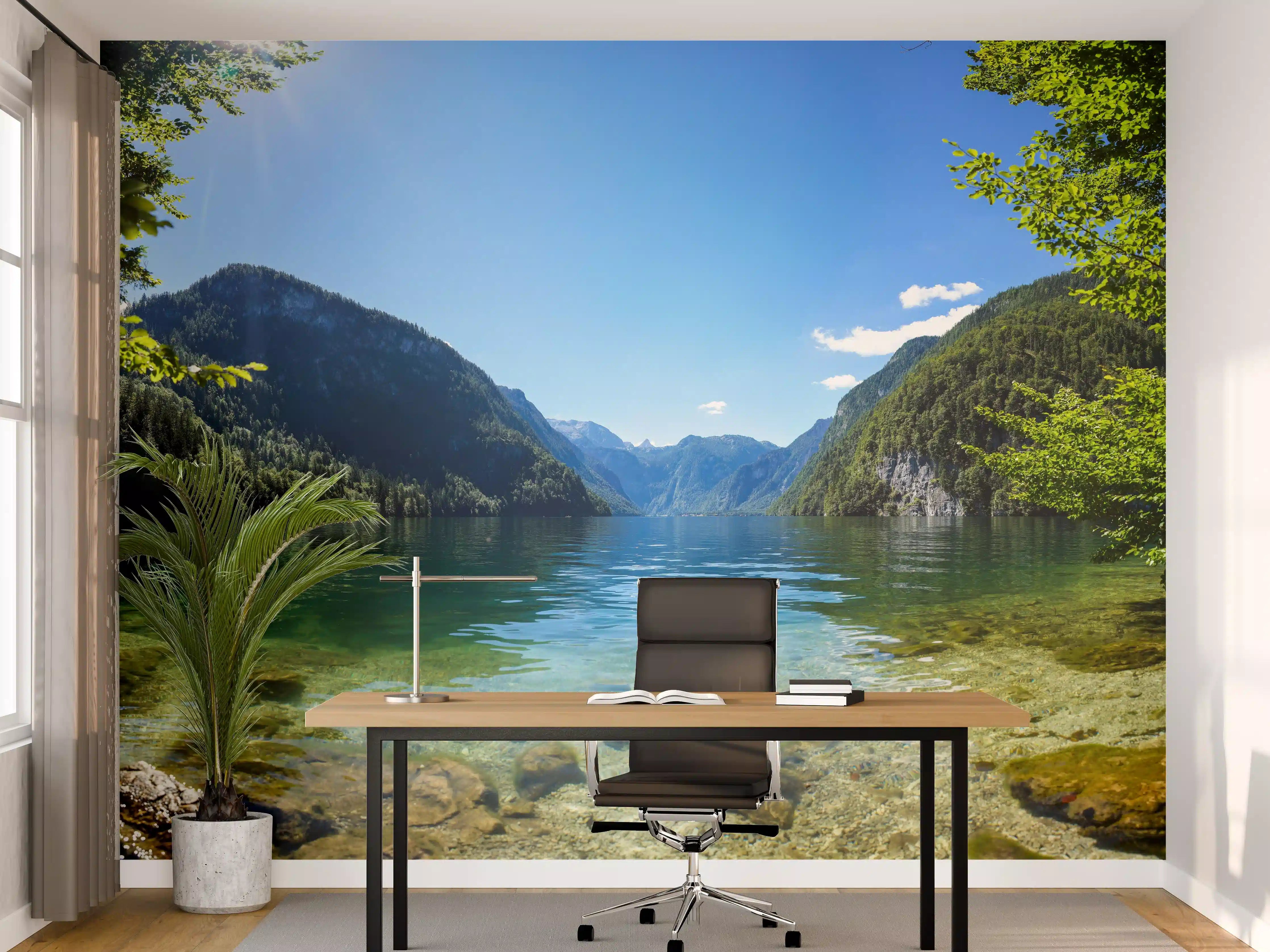 Büro Wandgestaltung - Königsee & Berge in Alpen