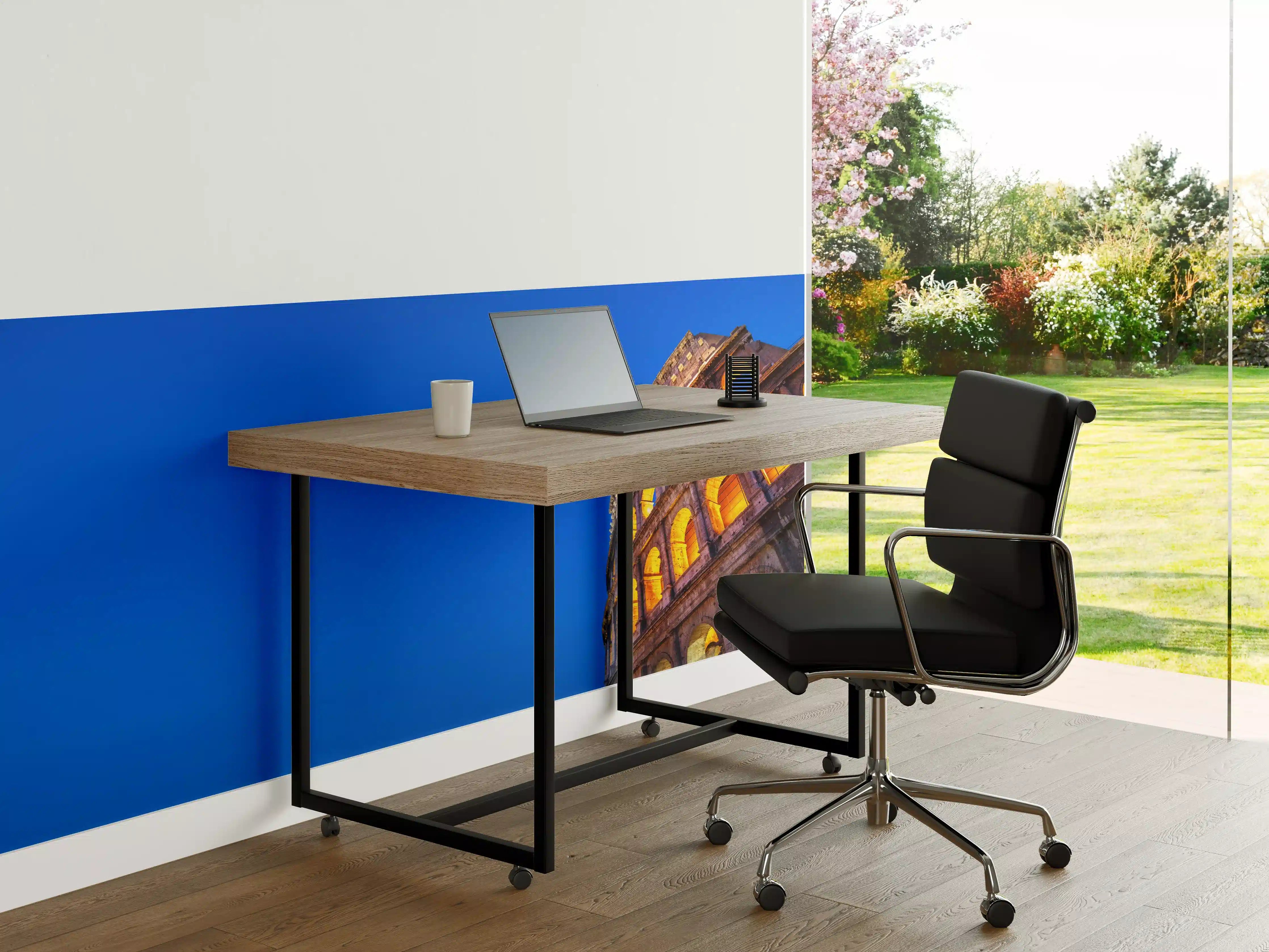 Büro Wandgestaltung - Kolosseum bei Nacht Blau-Orange