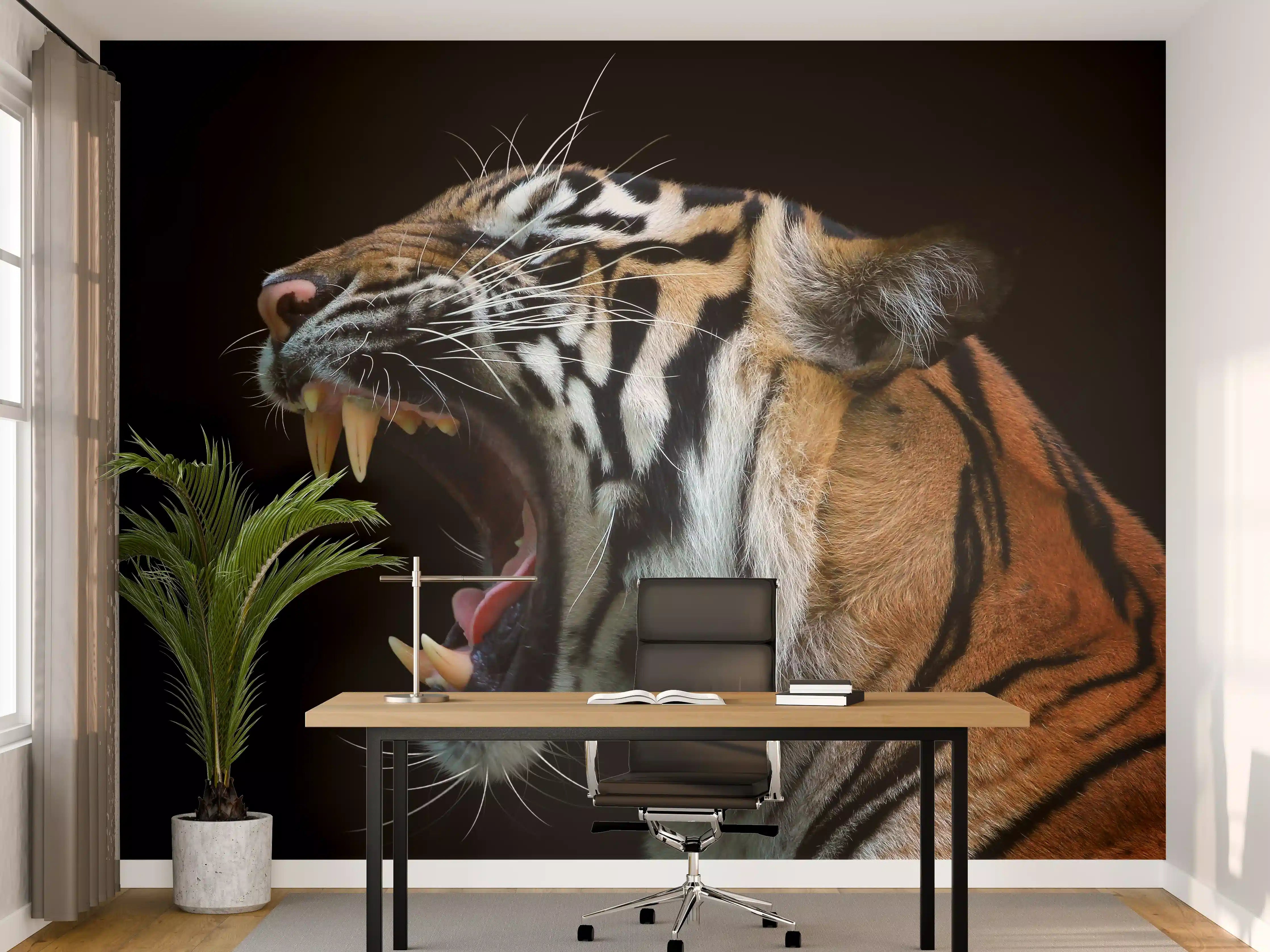 Büro Wandgestaltung - Kopf eines Sumatra-Tigers