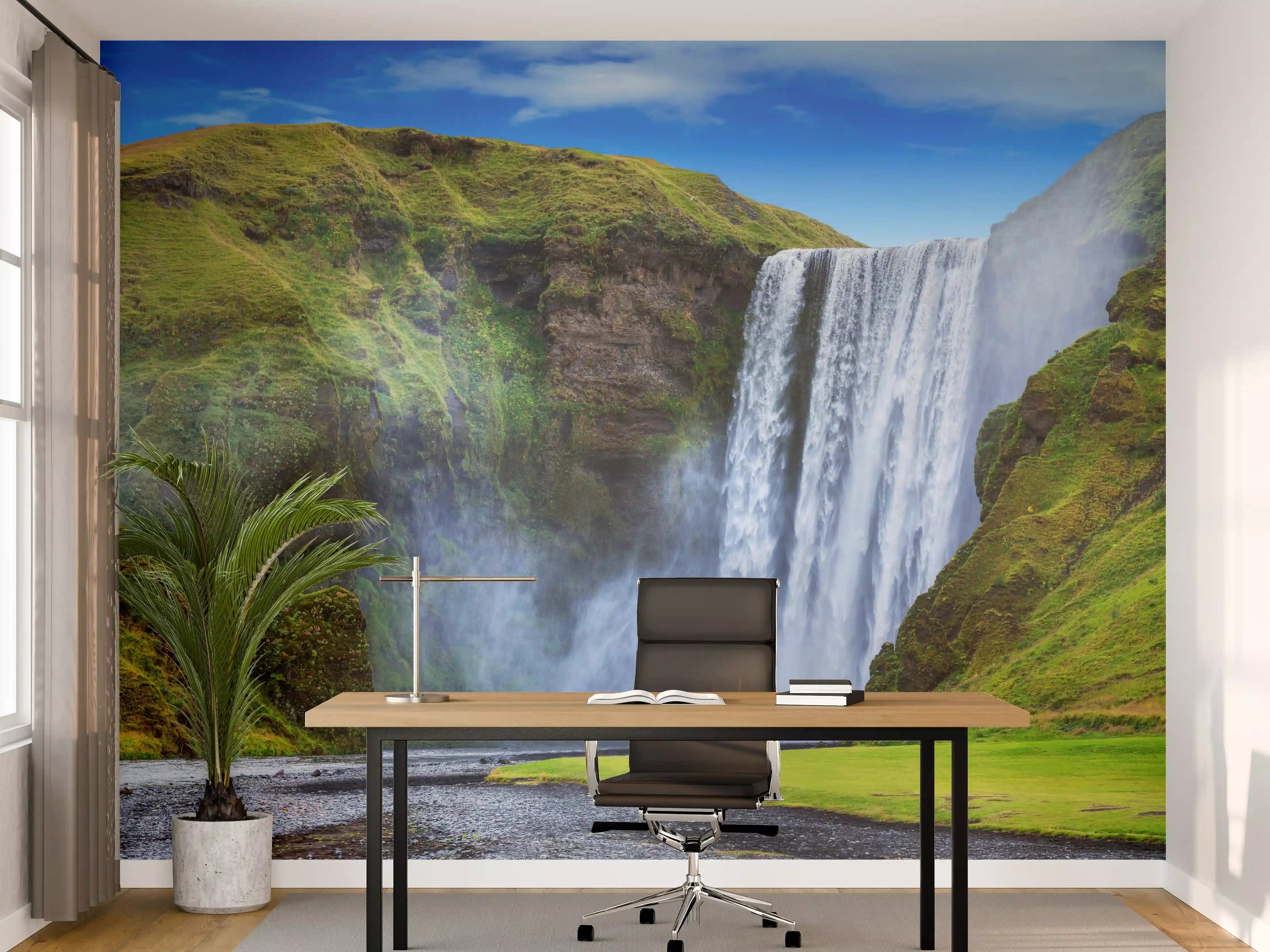 Büro Wandgestaltung - Kraftvoller Wasserfall