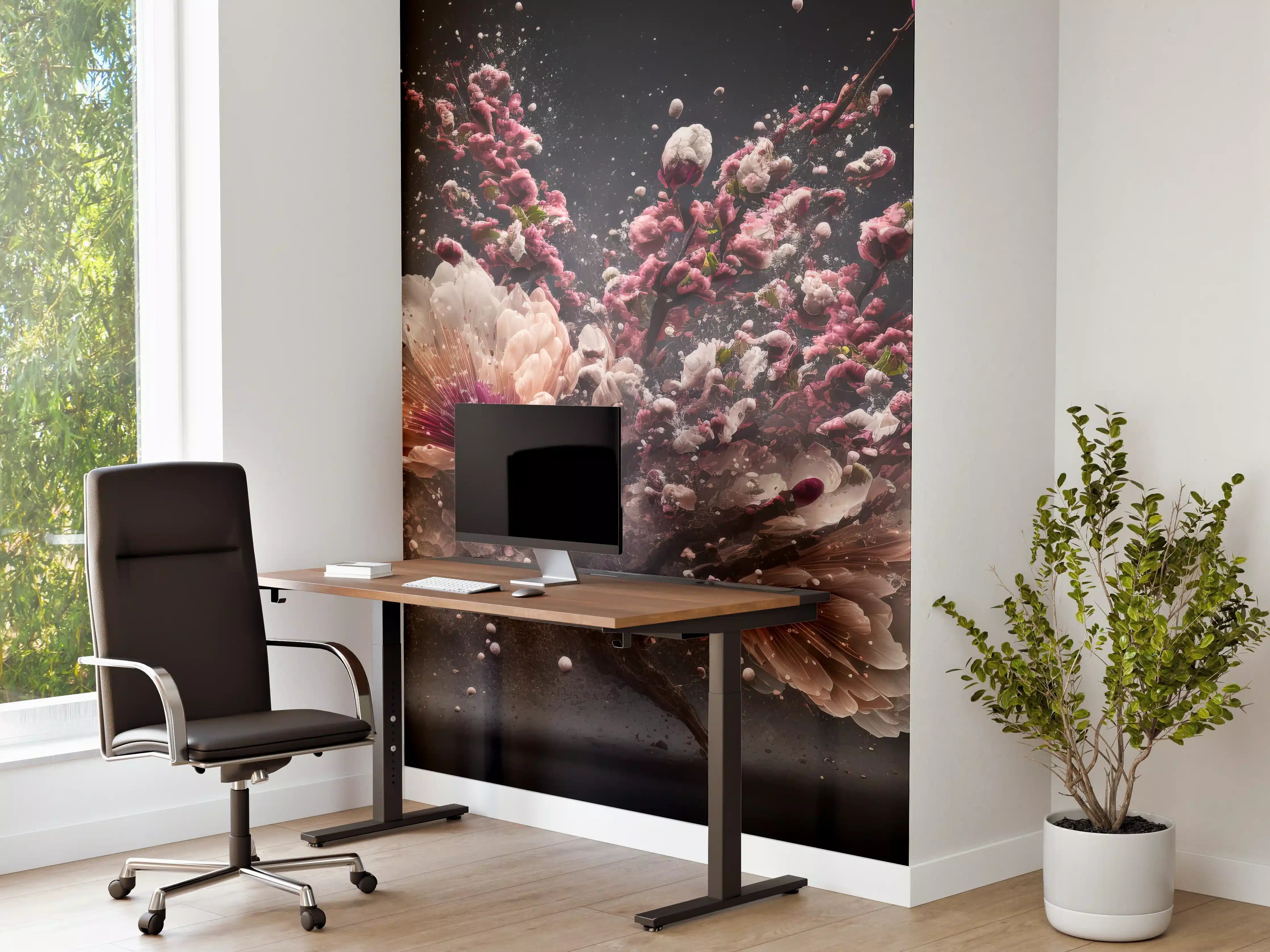Büro Wandgestaltung - Kreative Kirschblütenblütenexplosion