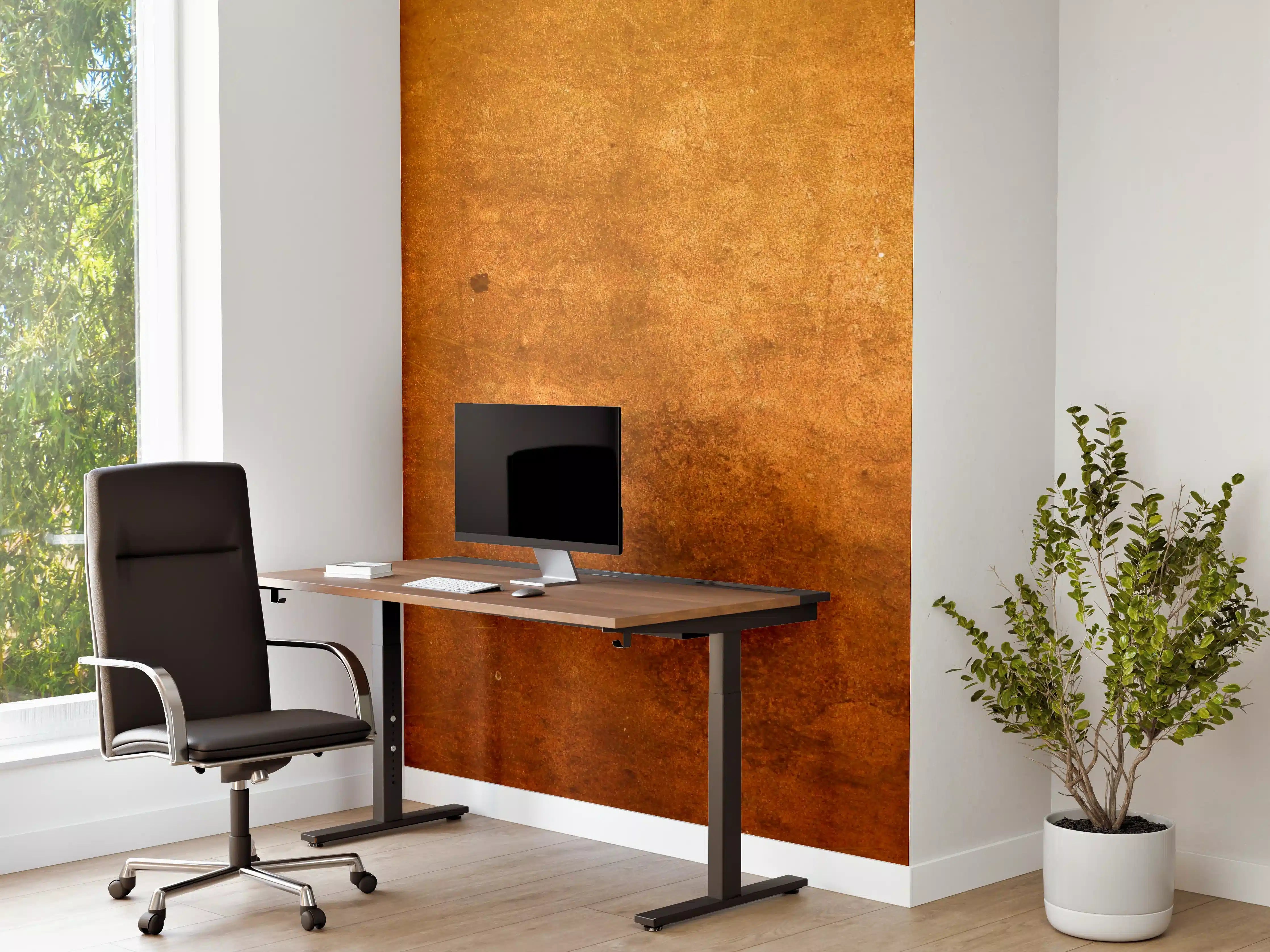 Büro Wandgestaltung - Kupfermetall-Oberfläche mit Rosteffekten