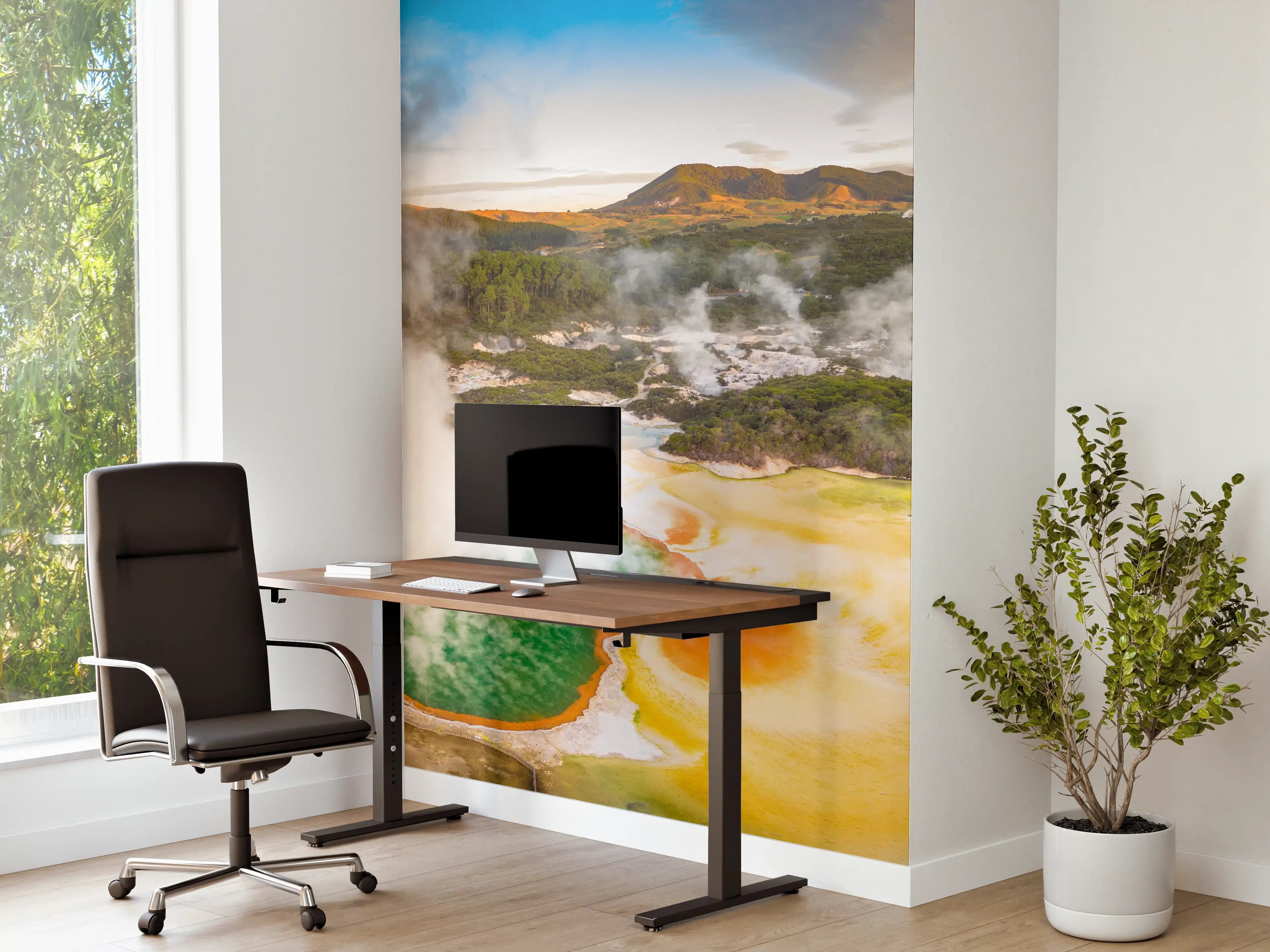 Büro Wandgestaltung - Landschaft mit kochend heißem Schlamm