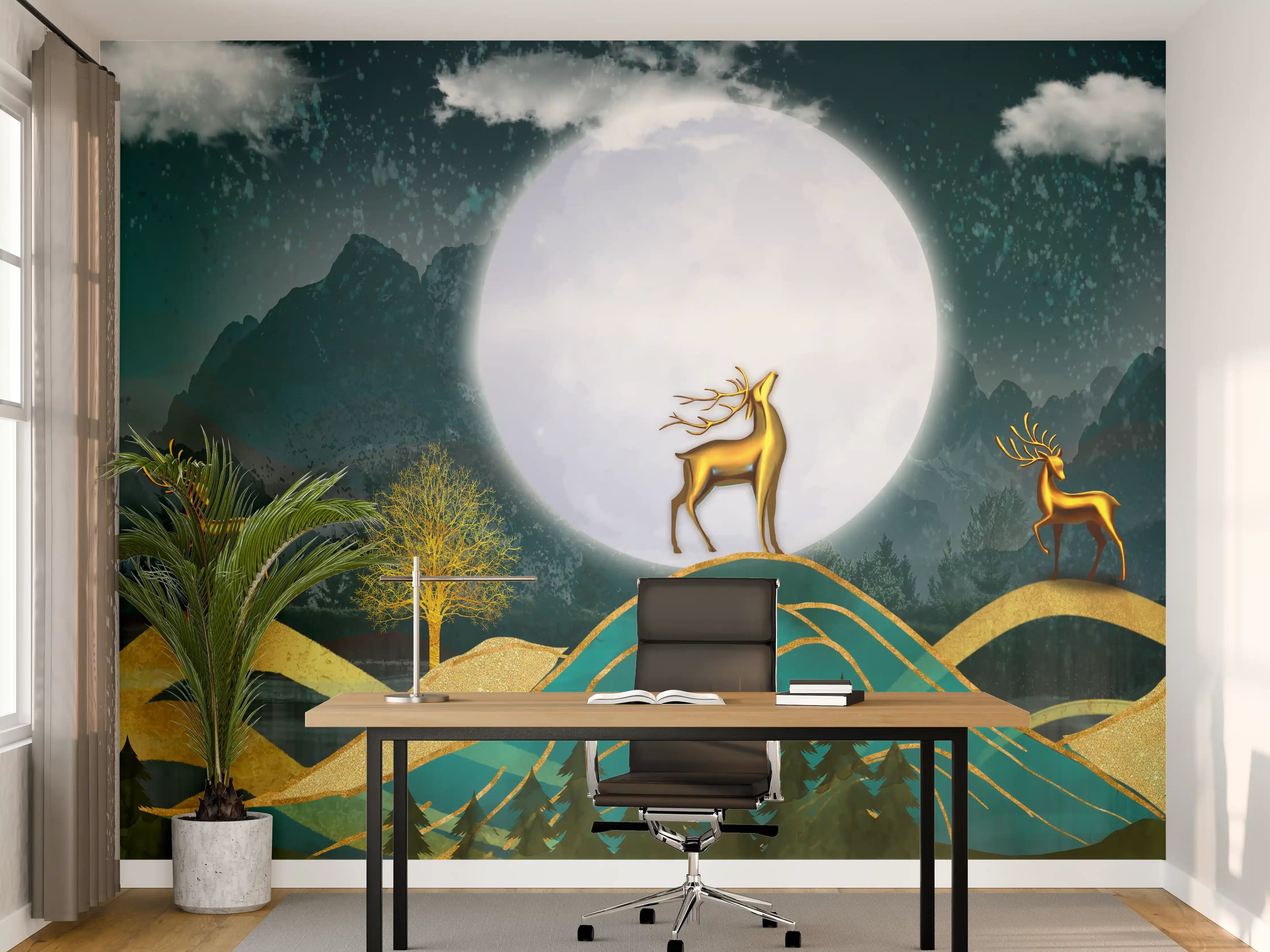 Büro Wandgestaltung - Landschafts Darstellung - Grafik