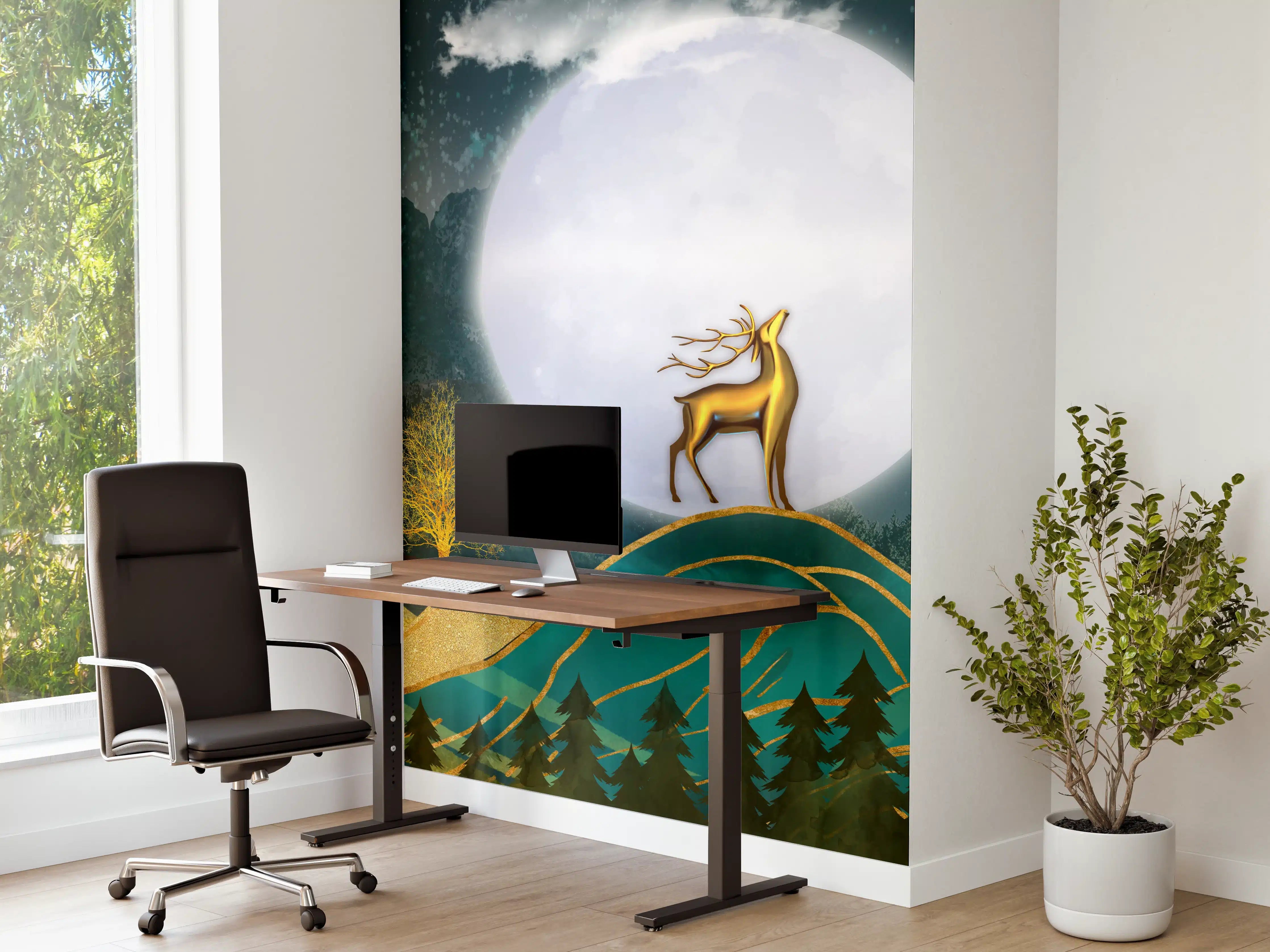Büro Wandgestaltung - Landschafts Darstellung - Grafik