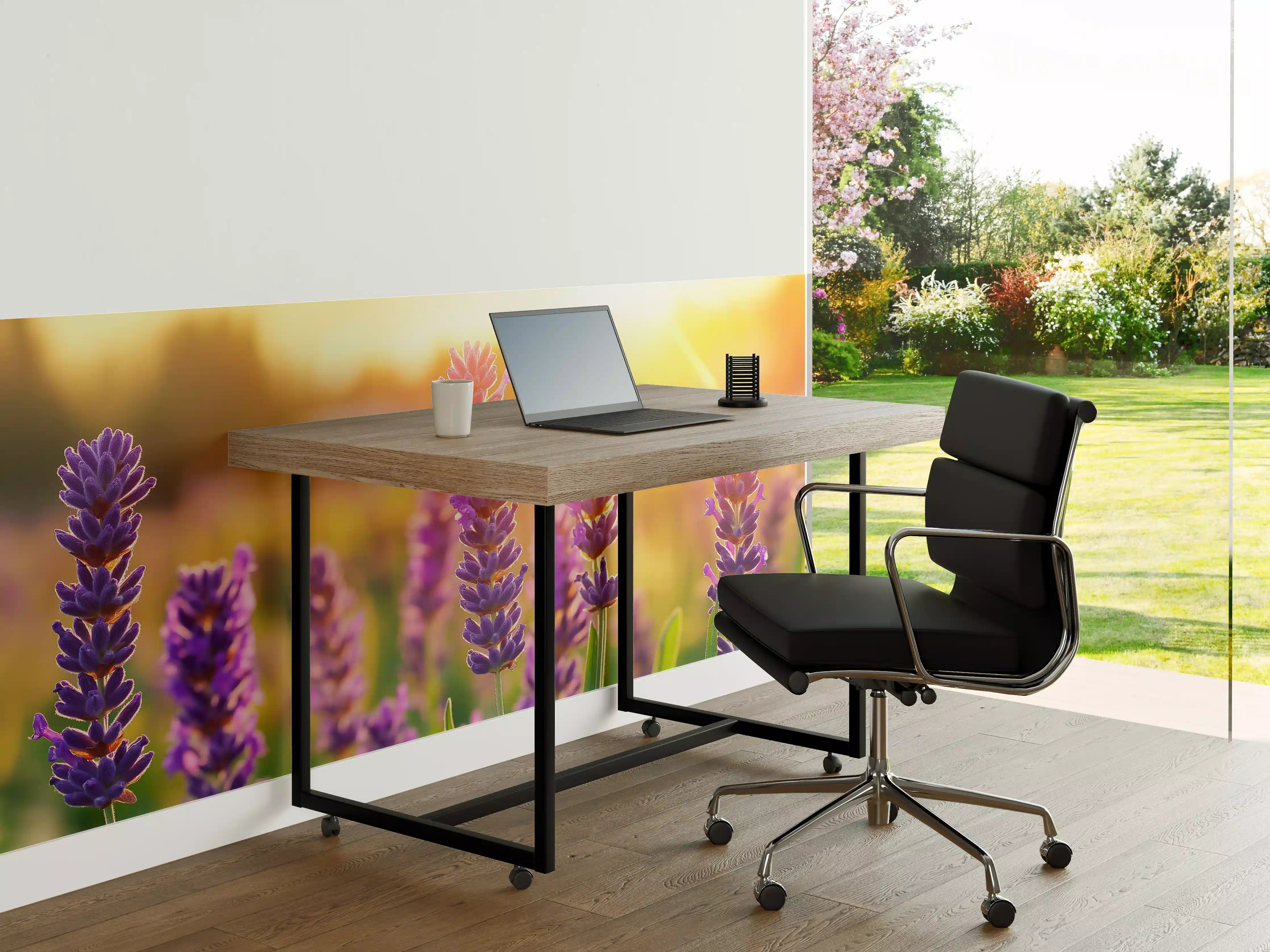 Büro Wandgestaltung - Lavendel in goldenem Abendlicht