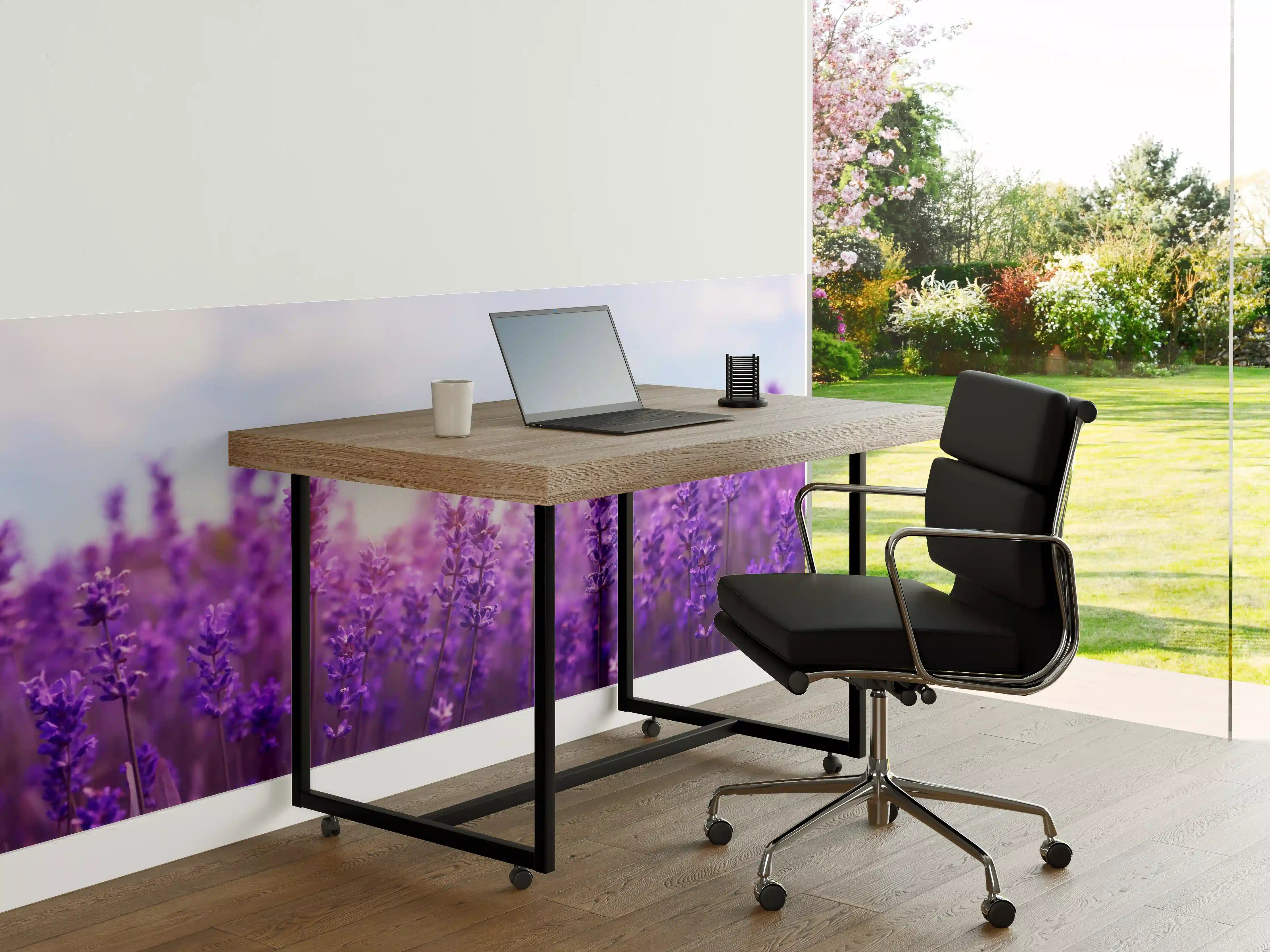 Büro Wandgestaltung - Lavendelfeld in Lila