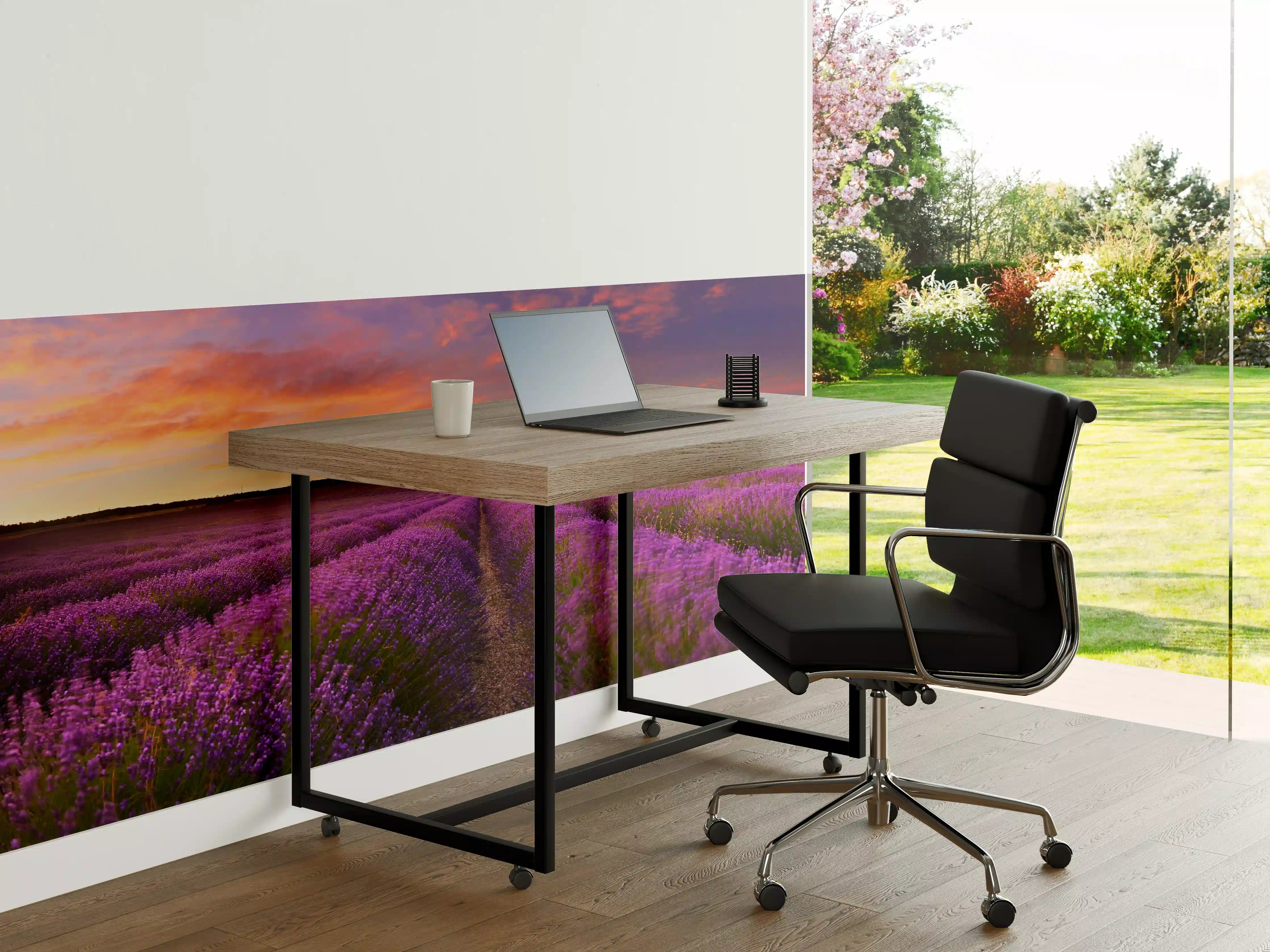 Büro Wandgestaltung - Lavendelfeld in der Morgendämmerung