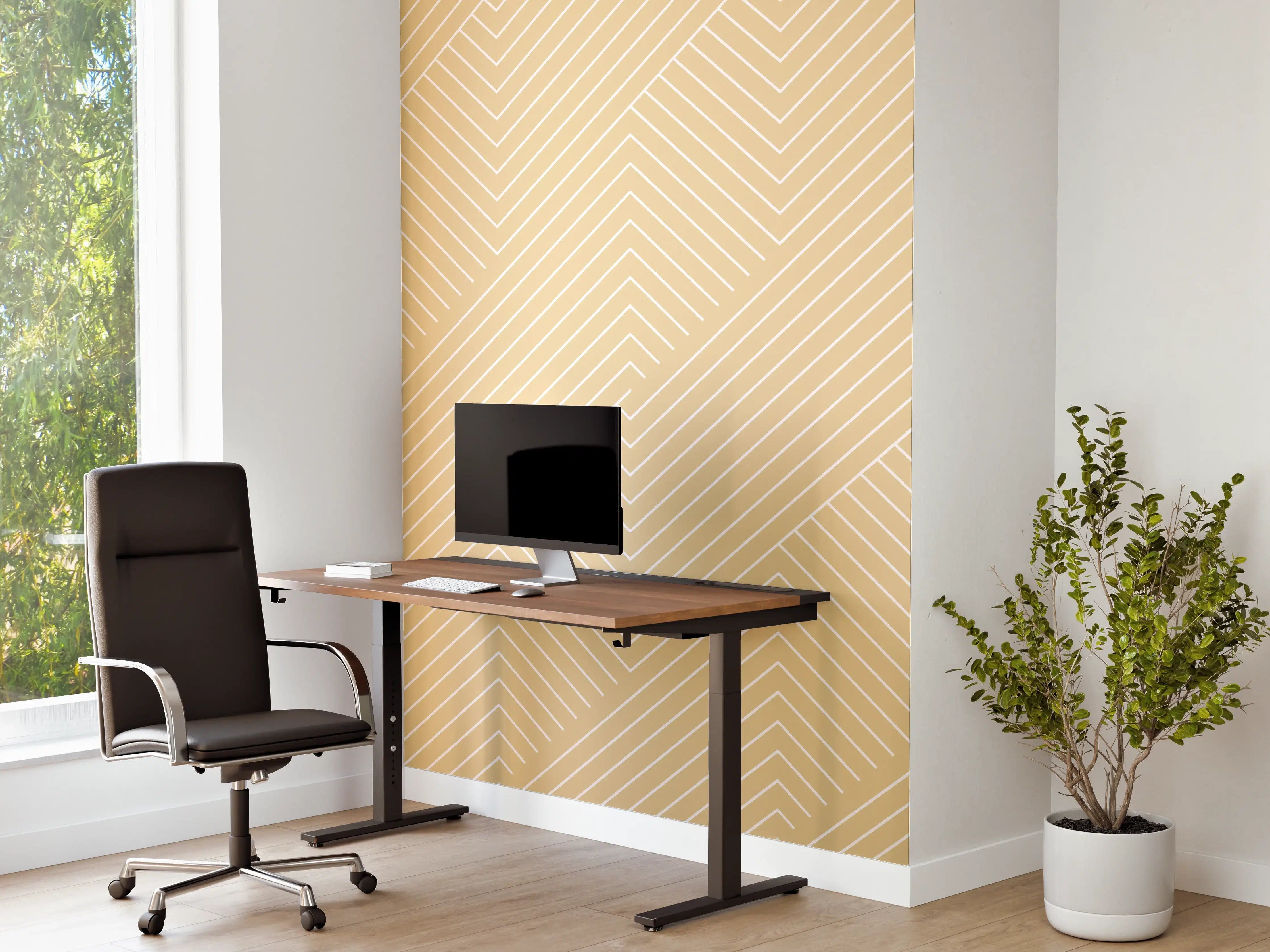 Büro Wandgestaltung - Leuchtende Sandfarben-Textur