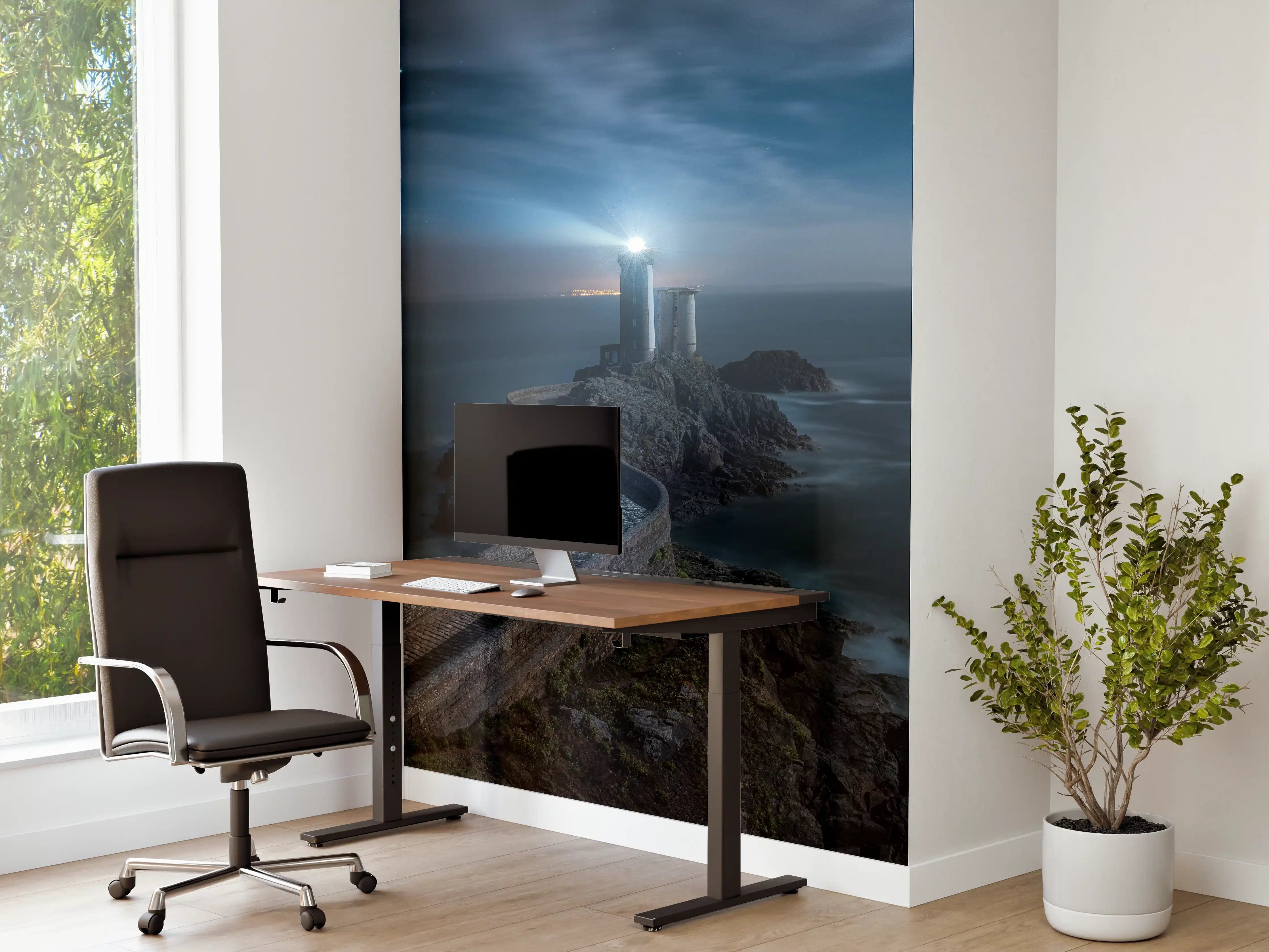 Büro Wandgestaltung - Leuchtturm - Nächtlich