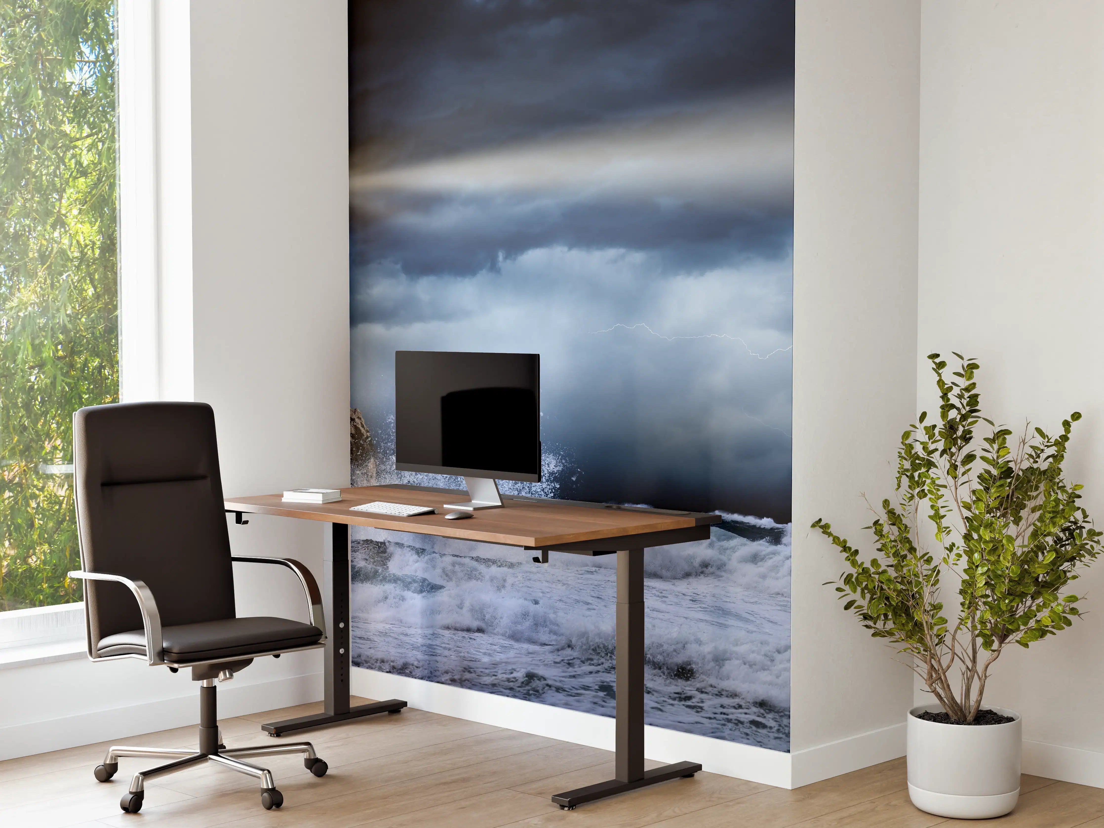 Büro Wandgestaltung - Leuchtturm Stürmisch