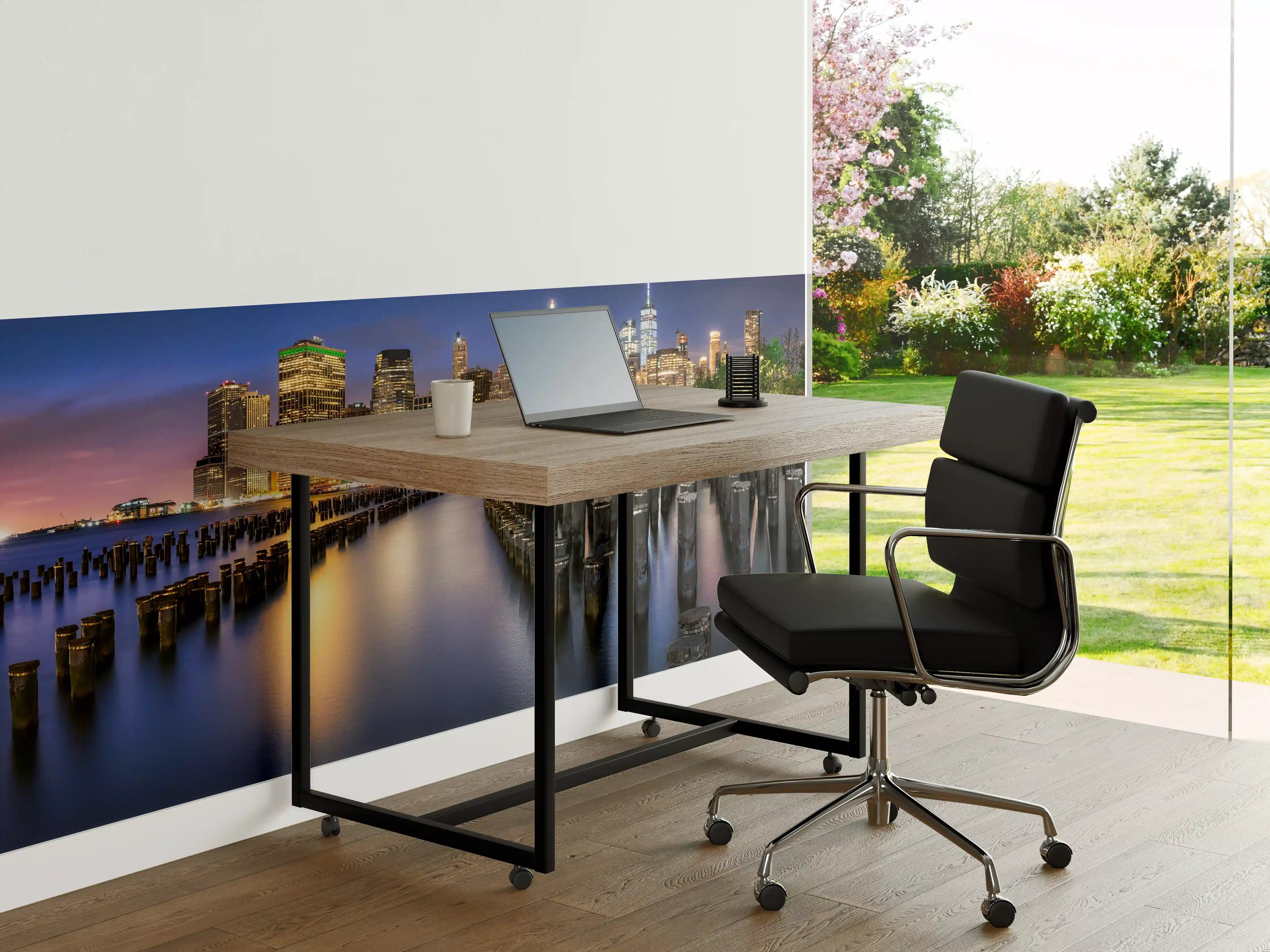 Büro Wandgestaltung - Leuchtturm im silbernen Abendlicht
