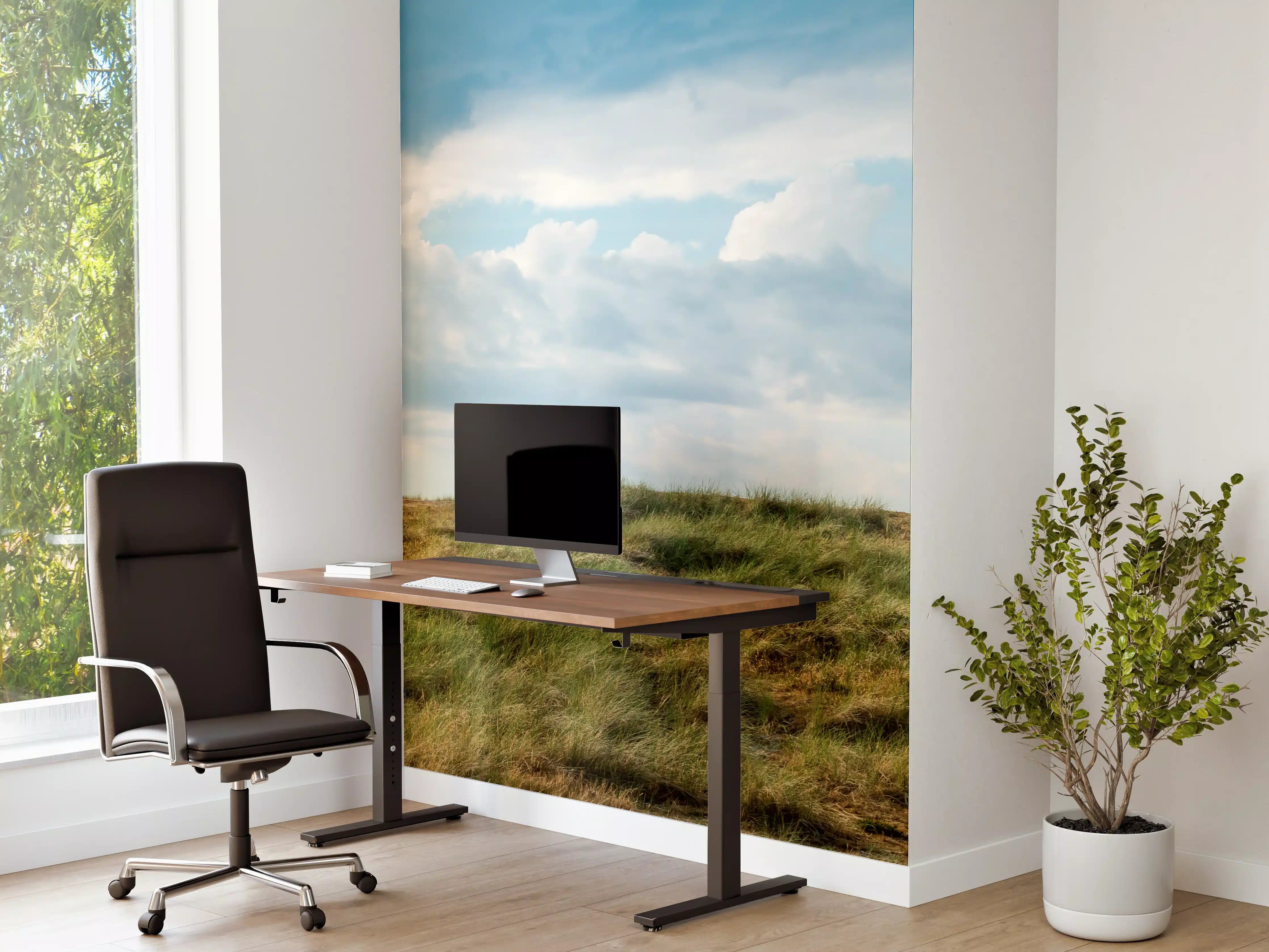 Büro Wandgestaltung - Leuchtturm vor dramatischem Himmel