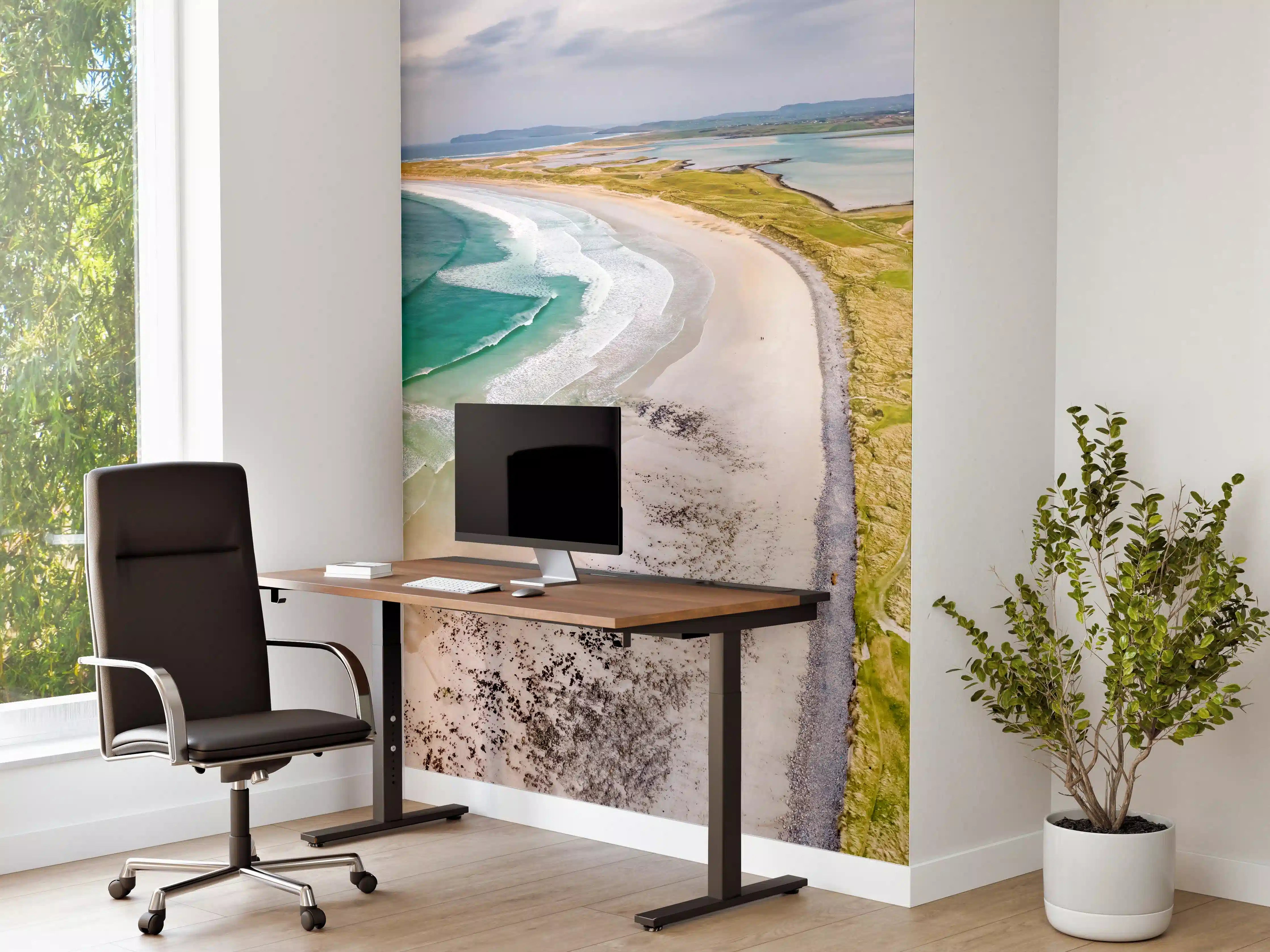 Büro Wandgestaltung - Luftaufnahme der Küste von Magheraroarty-Irland