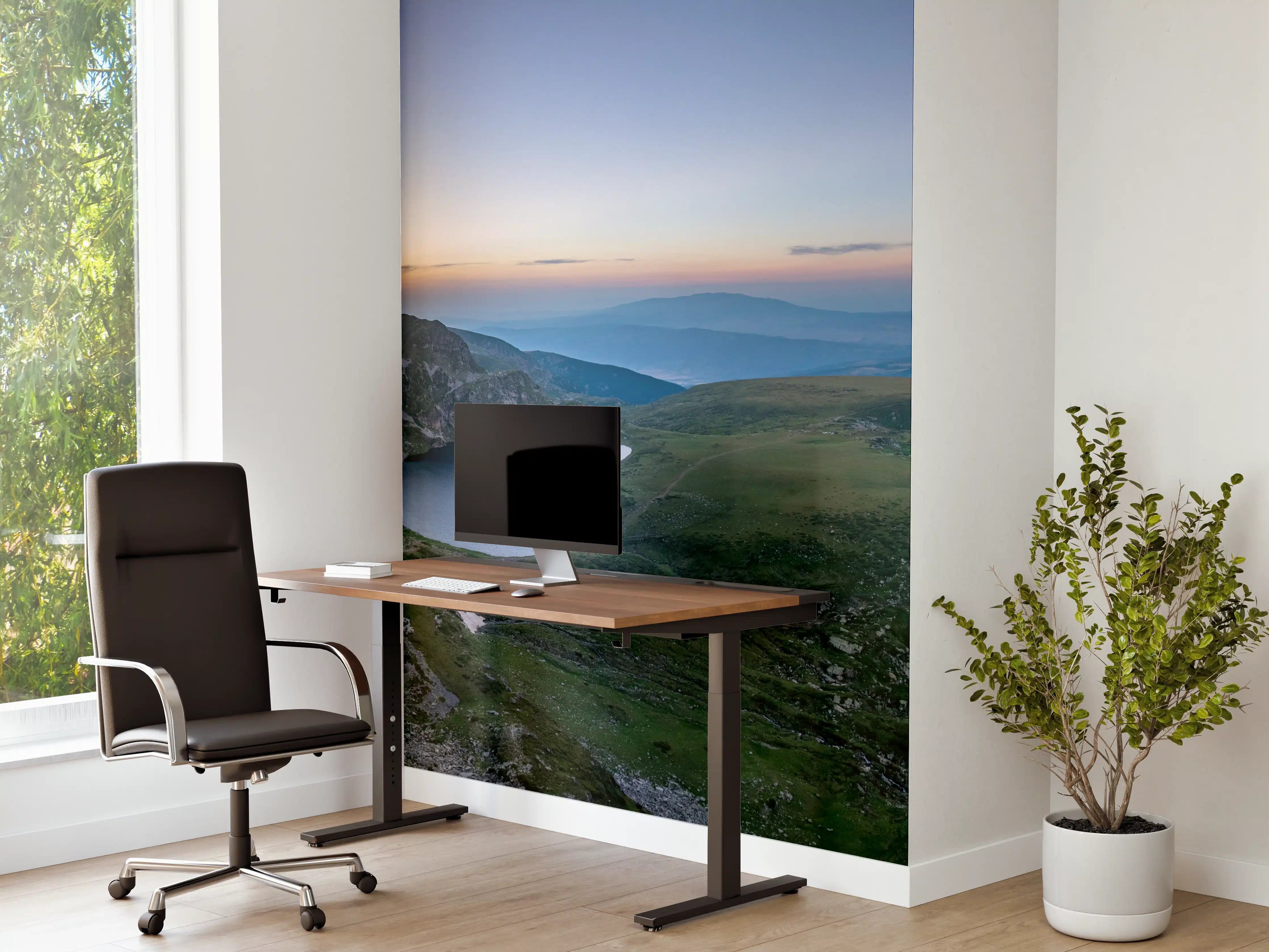 Büro Wandgestaltung - Luftaufnahme der sieben Rila-Seen - Bulgarien