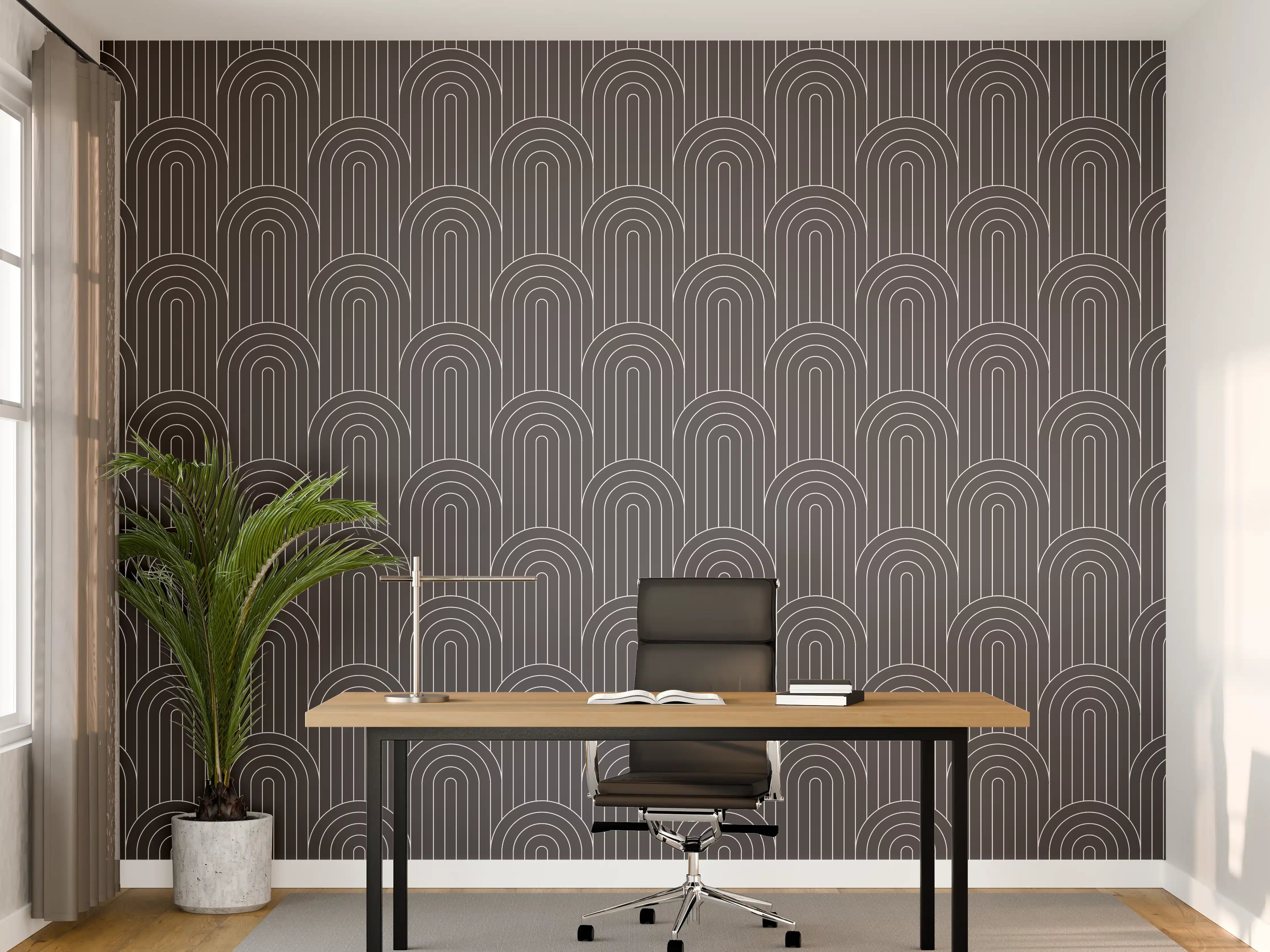 Büro Wandgestaltung - Luxus-Grau-Arcate-Dekor