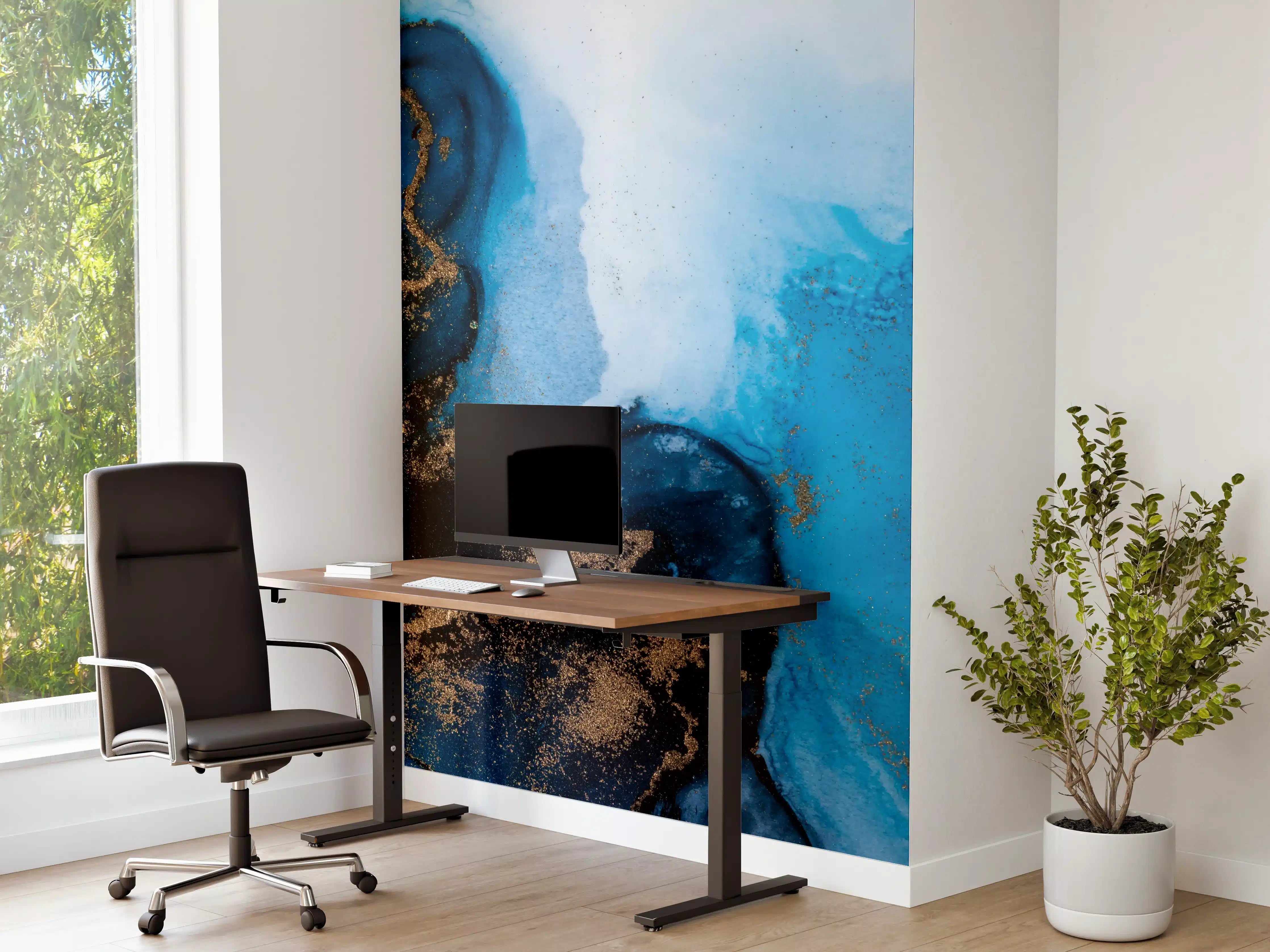 Büro Wandgestaltung - Luxus Marmor Textur - Flüssigmalerei