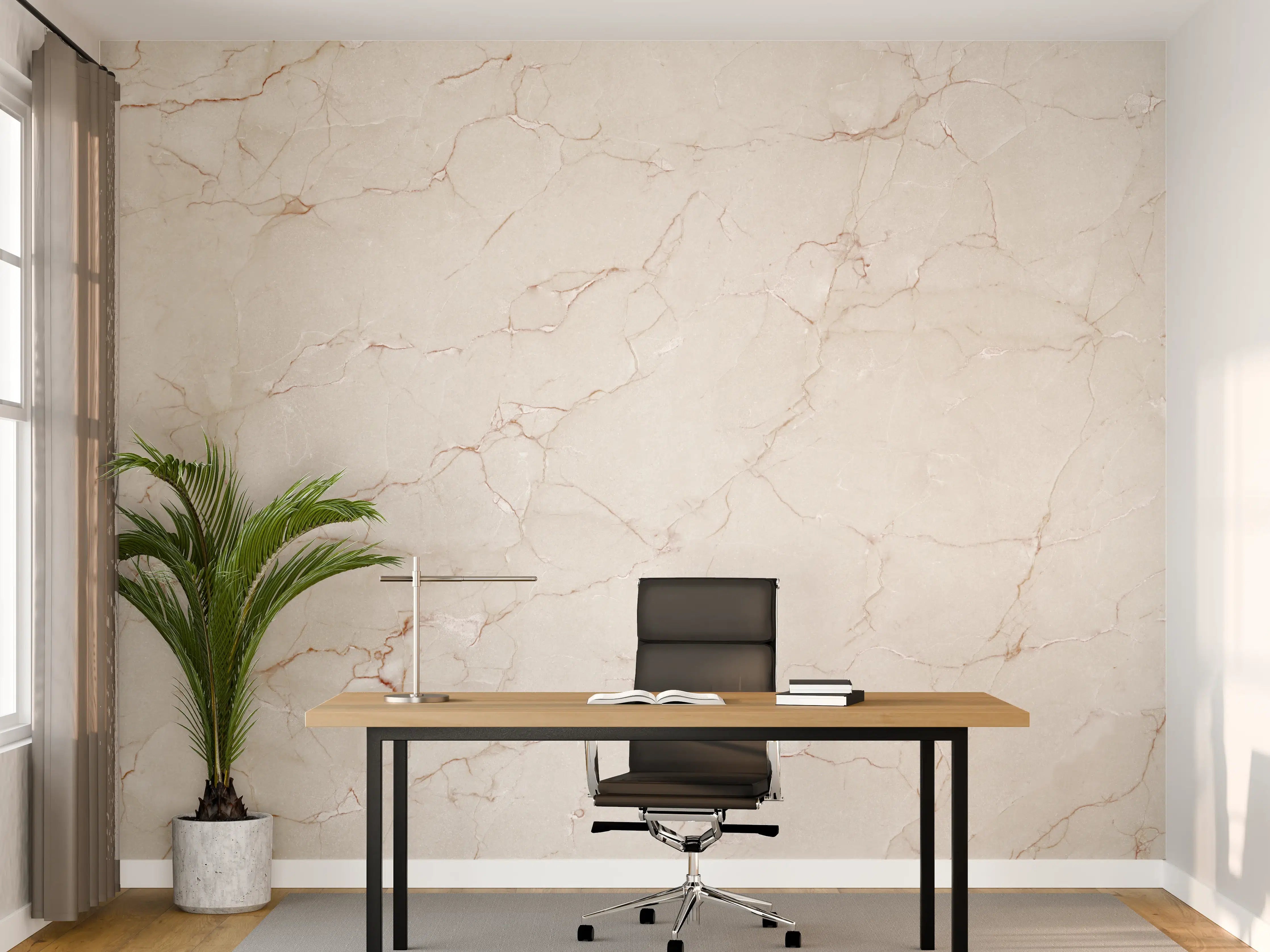Büro Wandgestaltung - Luxus Weiß-Grau Marmor-Textur
