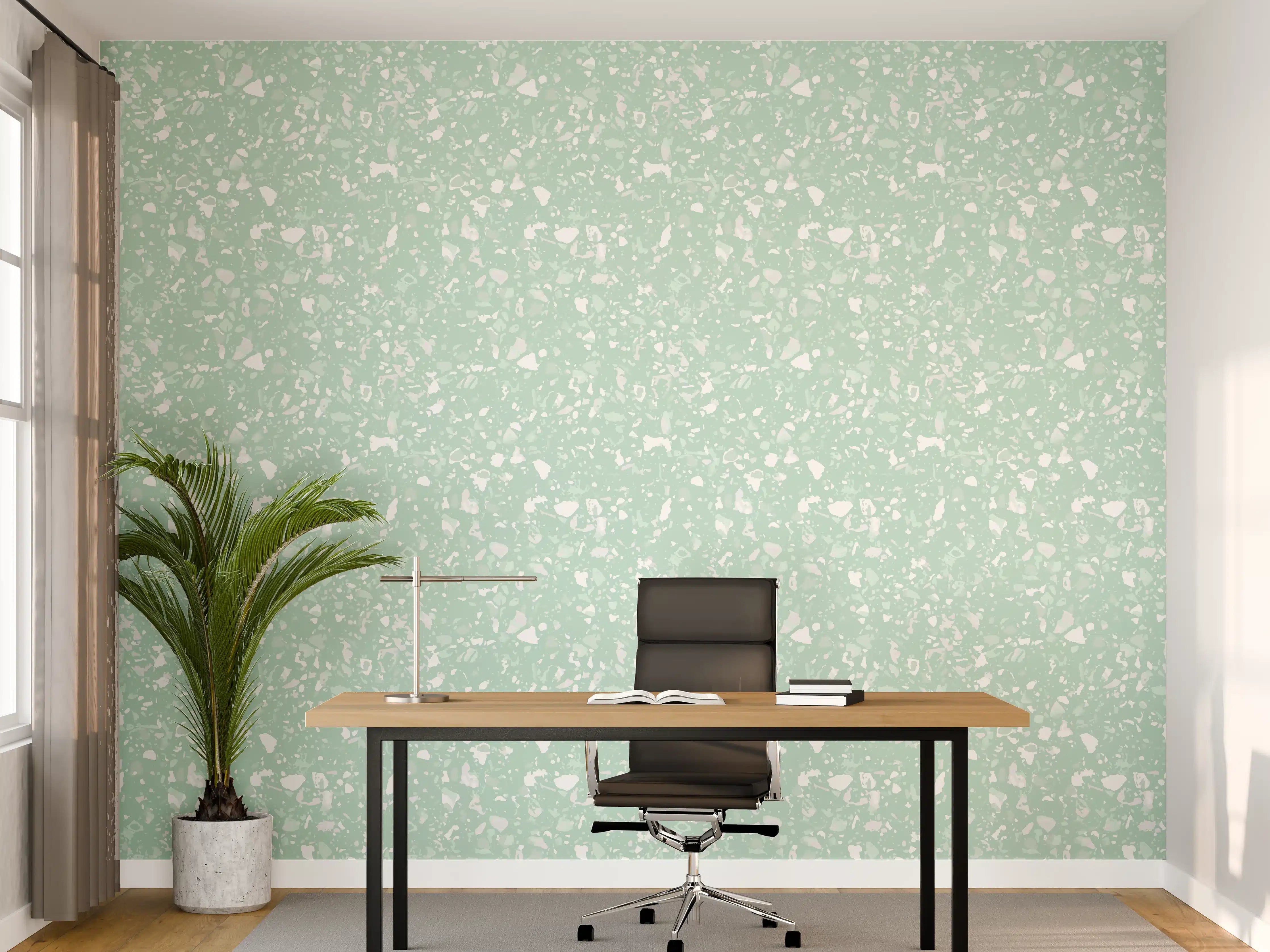 Büro Wandgestaltung - Luxus-Weiß-Grau-Terrazzo-Textur