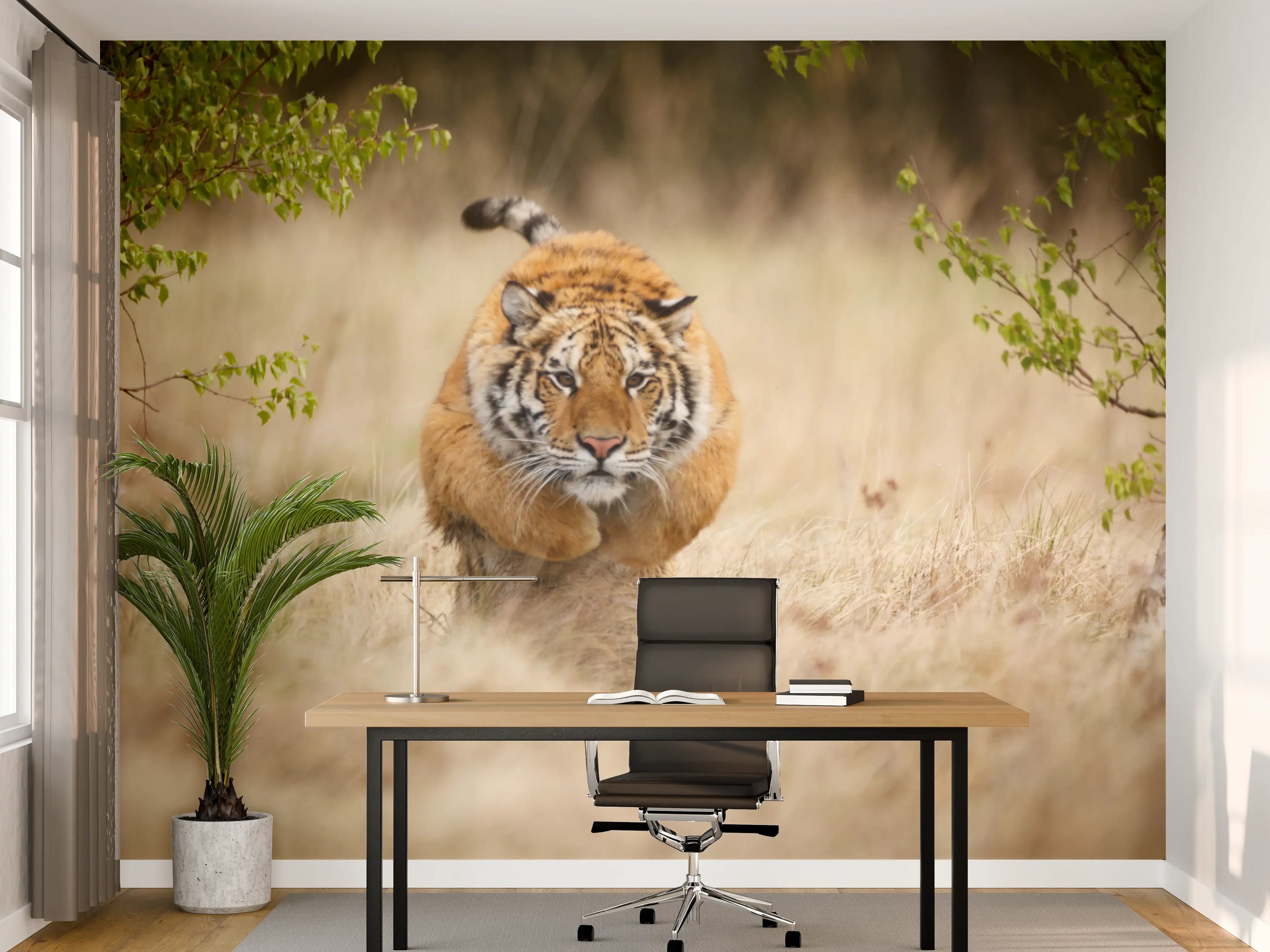 Büro Wandgestaltung - Mächtiger Sibirischer Tiger