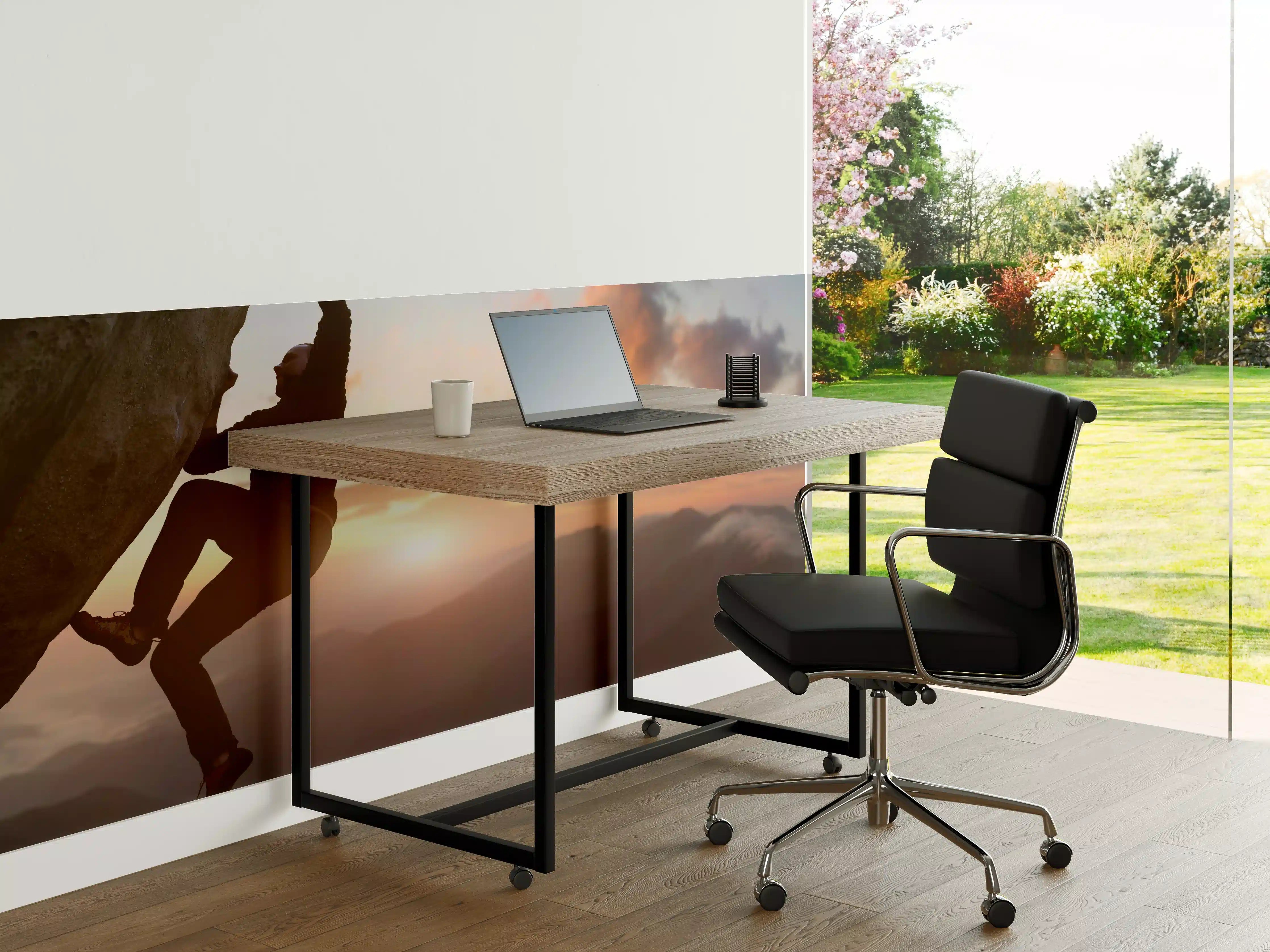 Büro Wandgestaltung - Männlicher Kletterer bei Sonnenuntergang