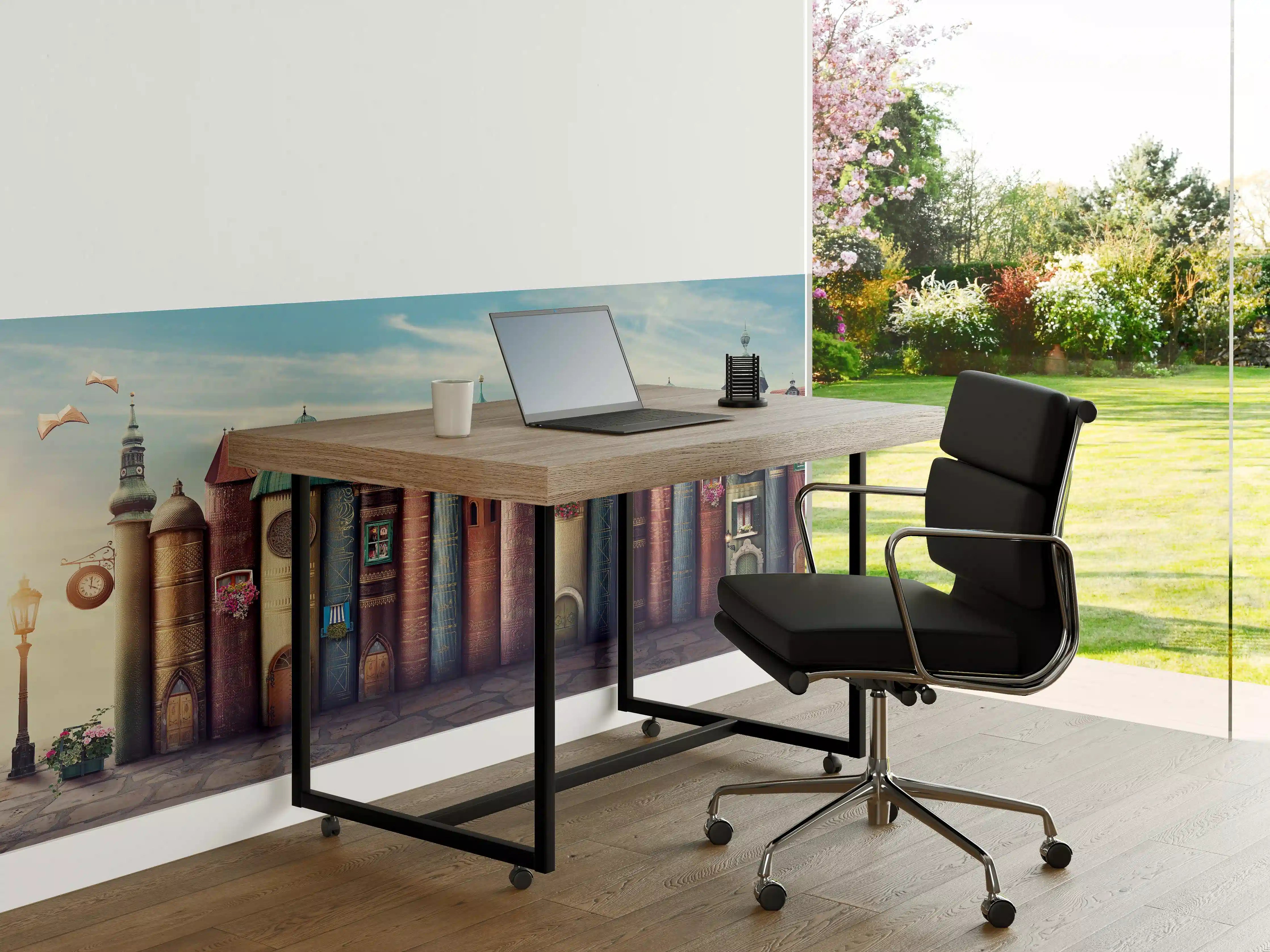 Büro Wandgestaltung - Magische Stadt aus Büchern