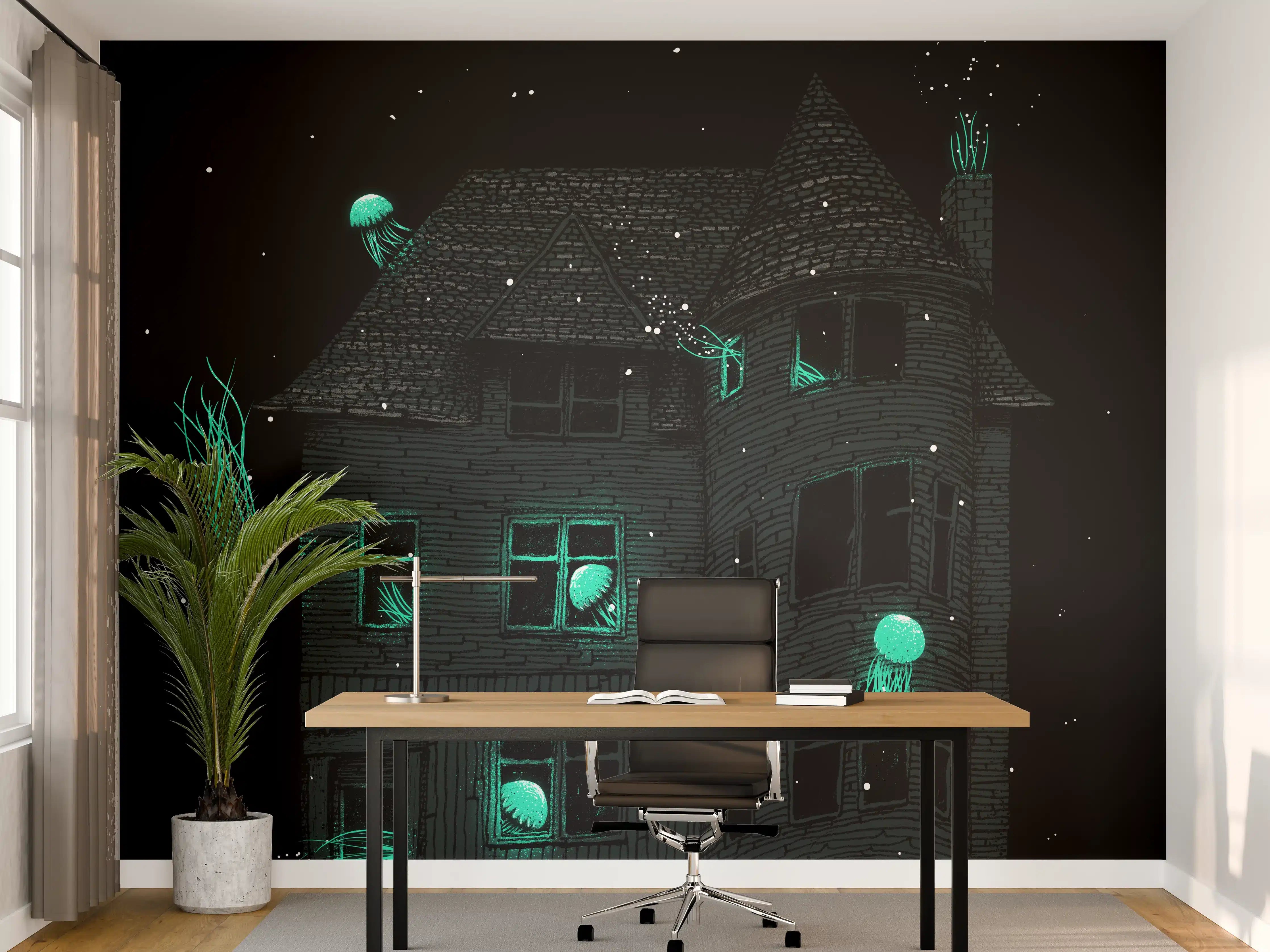 Büro Wandgestaltung - Magisches Haus Sternennacht