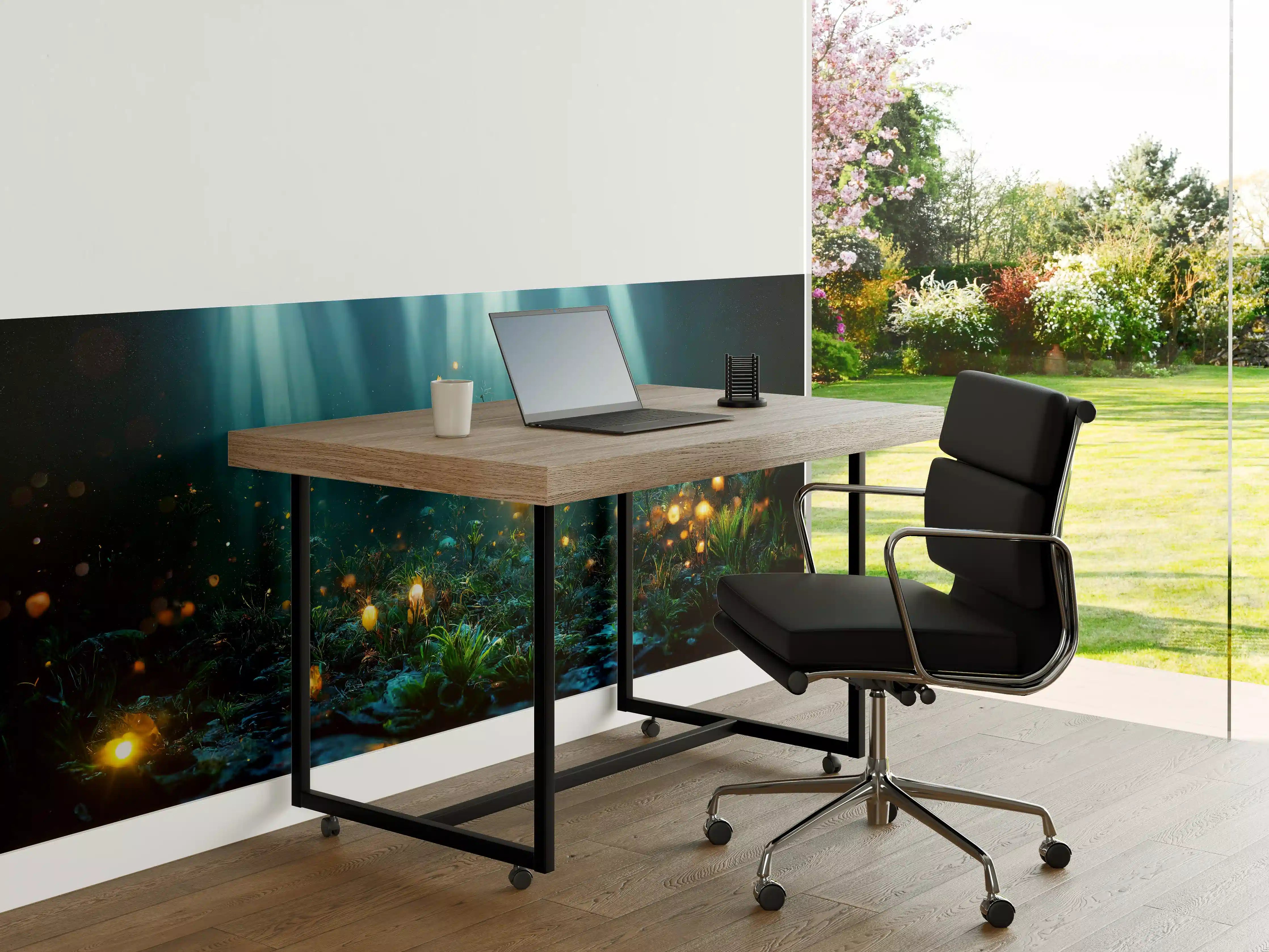 Büro Wandgestaltung - Magisches Unterwasser-Lichtermeer