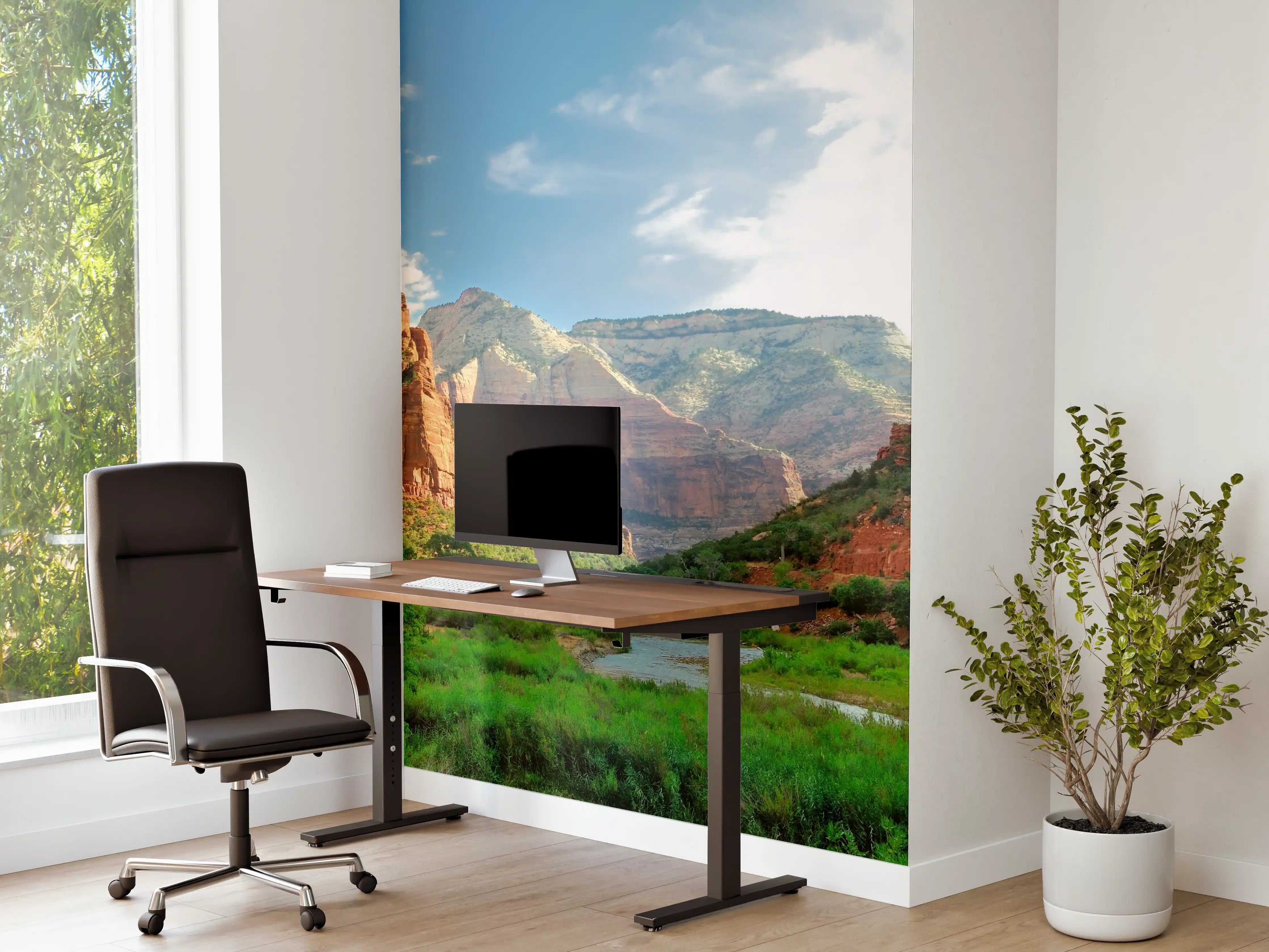 Büro Wandgestaltung - Majestätische Canyon-Landschaft mit Fluss