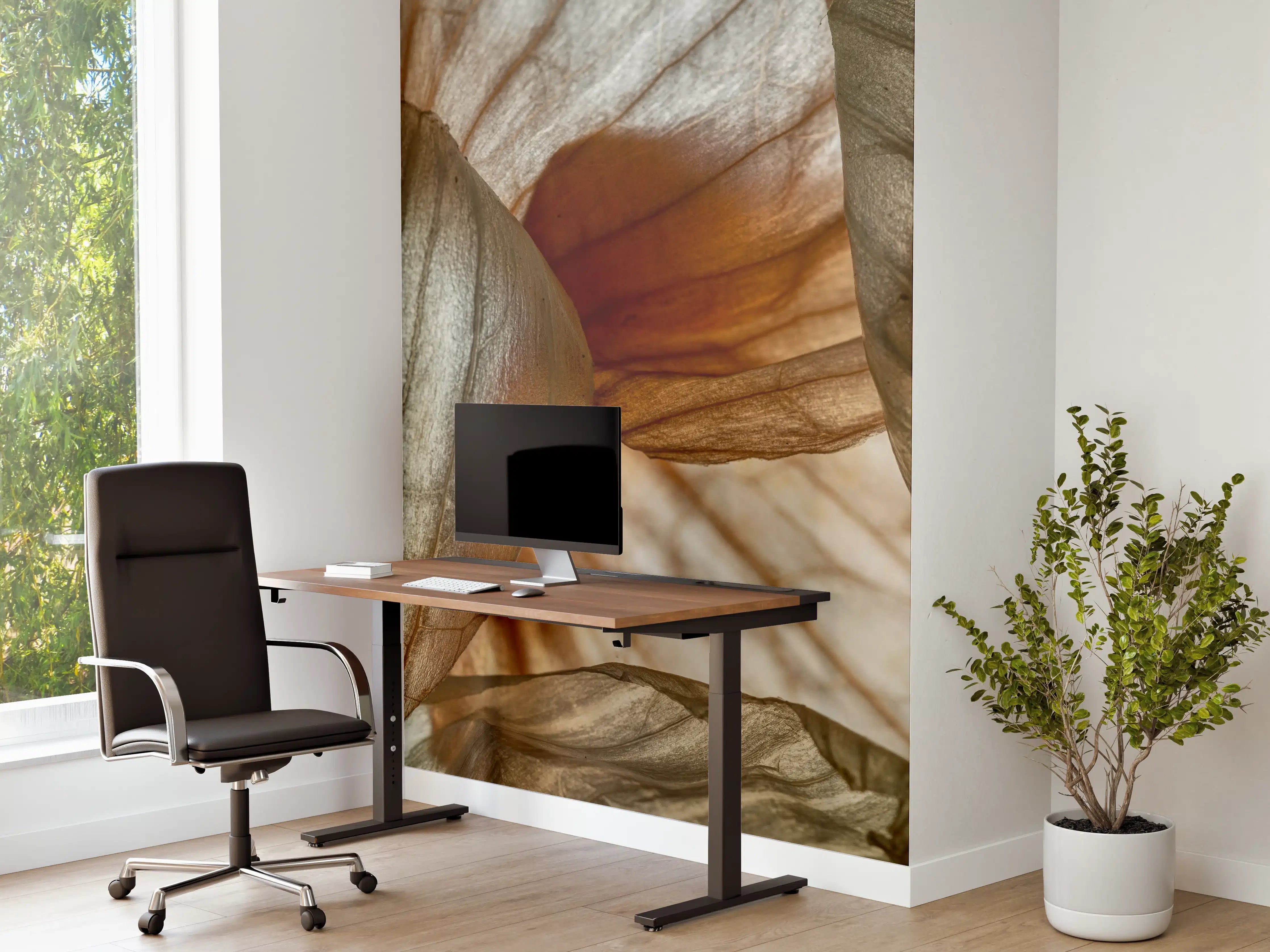 Büro Wandgestaltung - Makrofotografie der Schalenblatttextur einer Zwiebel