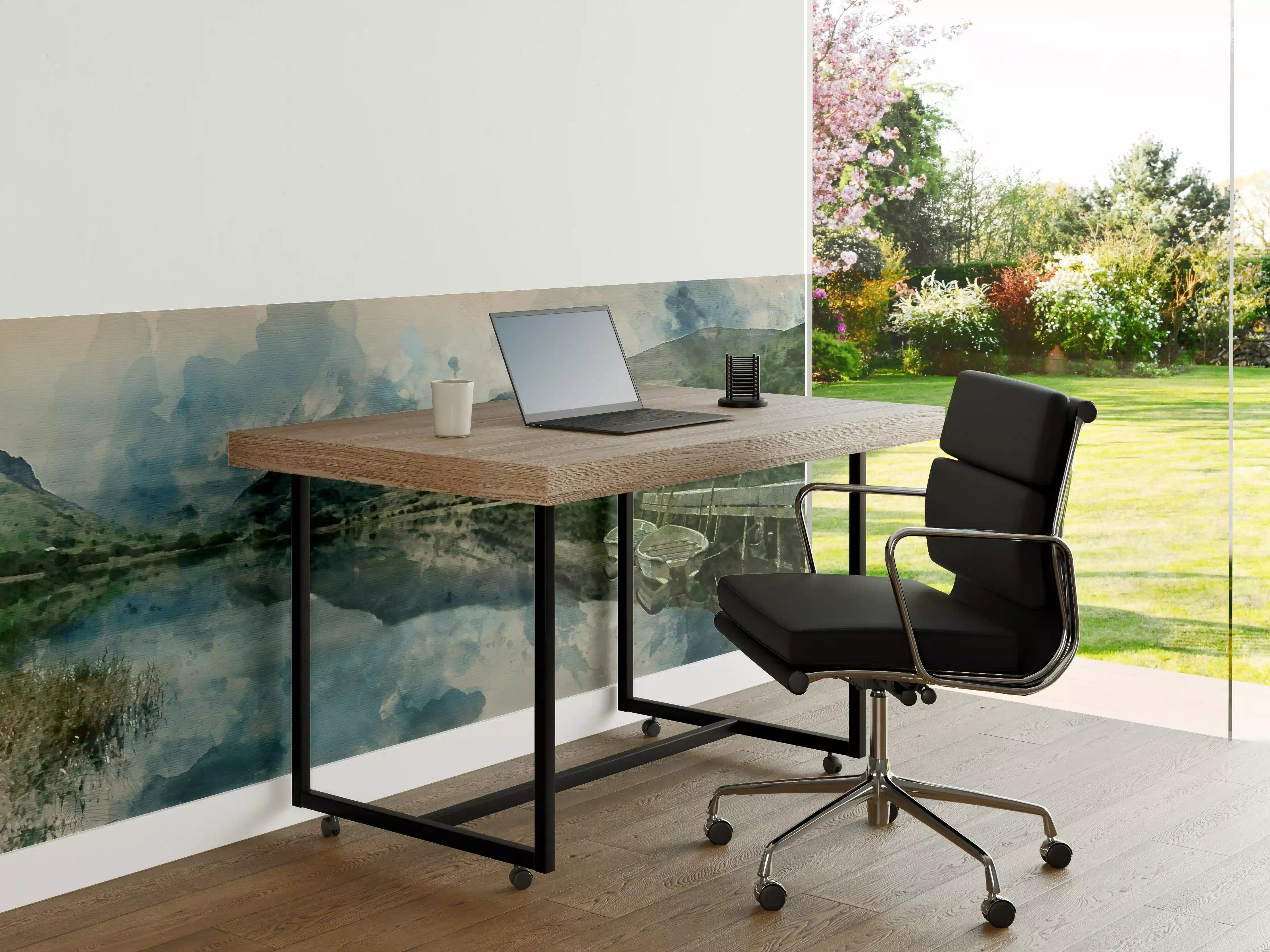 Büro Wandgestaltung - Malerei mit Wasserfarben von Seenlandschaft