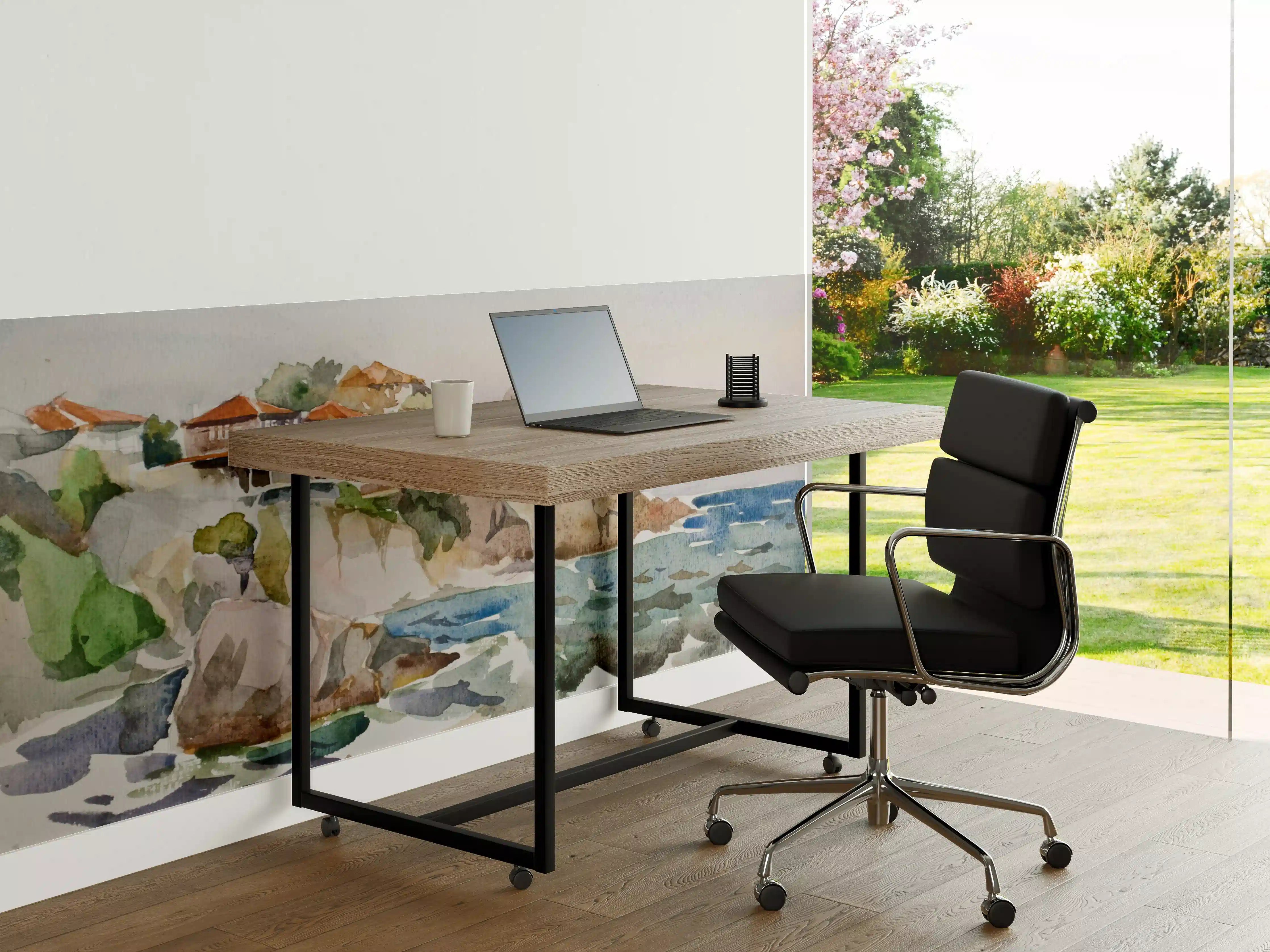 Büro Wandgestaltung - Malerische Küstenlandschaft mit Häusern