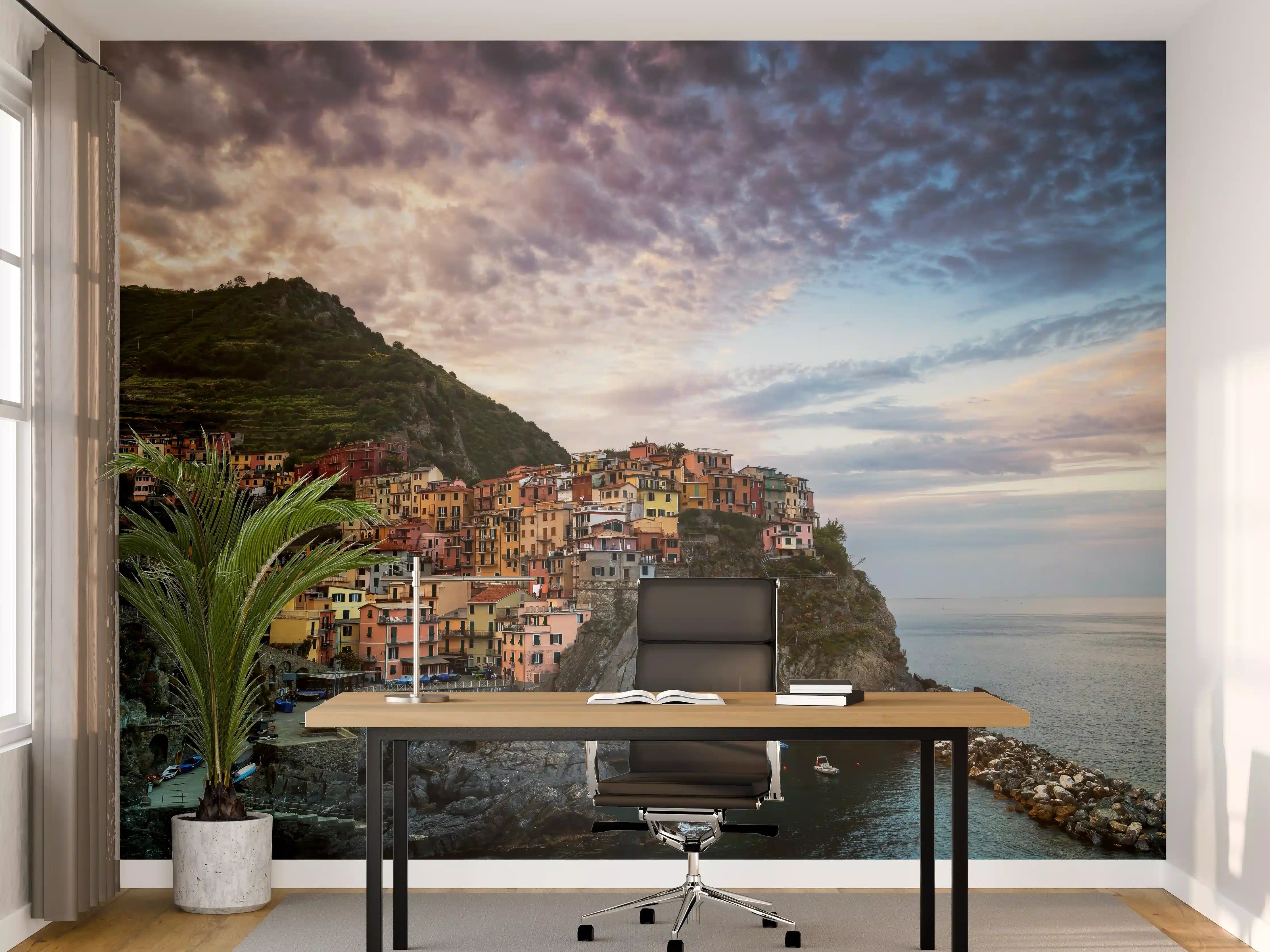 Büro Wandgestaltung - Manarola Abenddämmerung