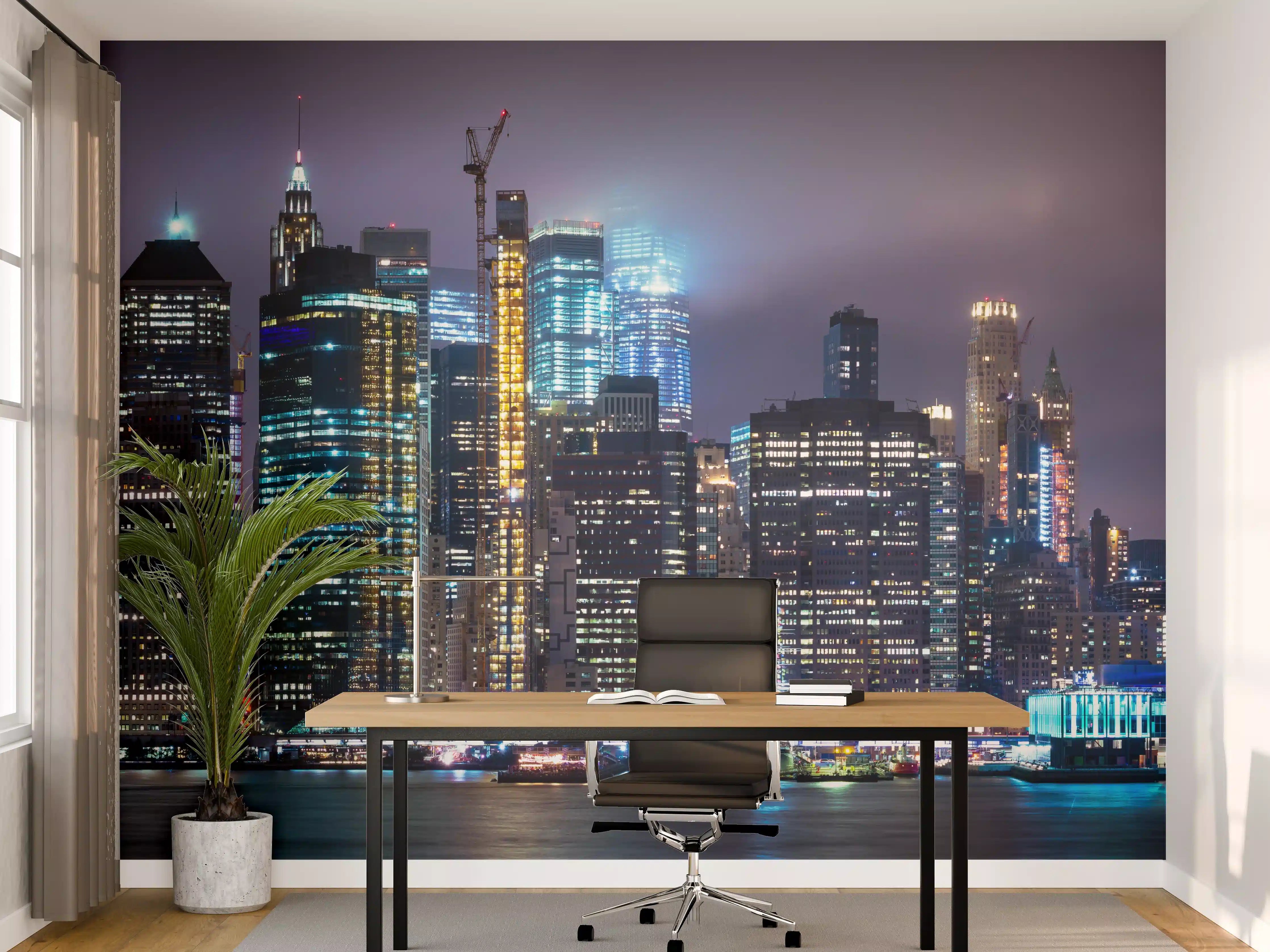 Büro Wandgestaltung - Manhattan Skyline – Stadt der Lichter