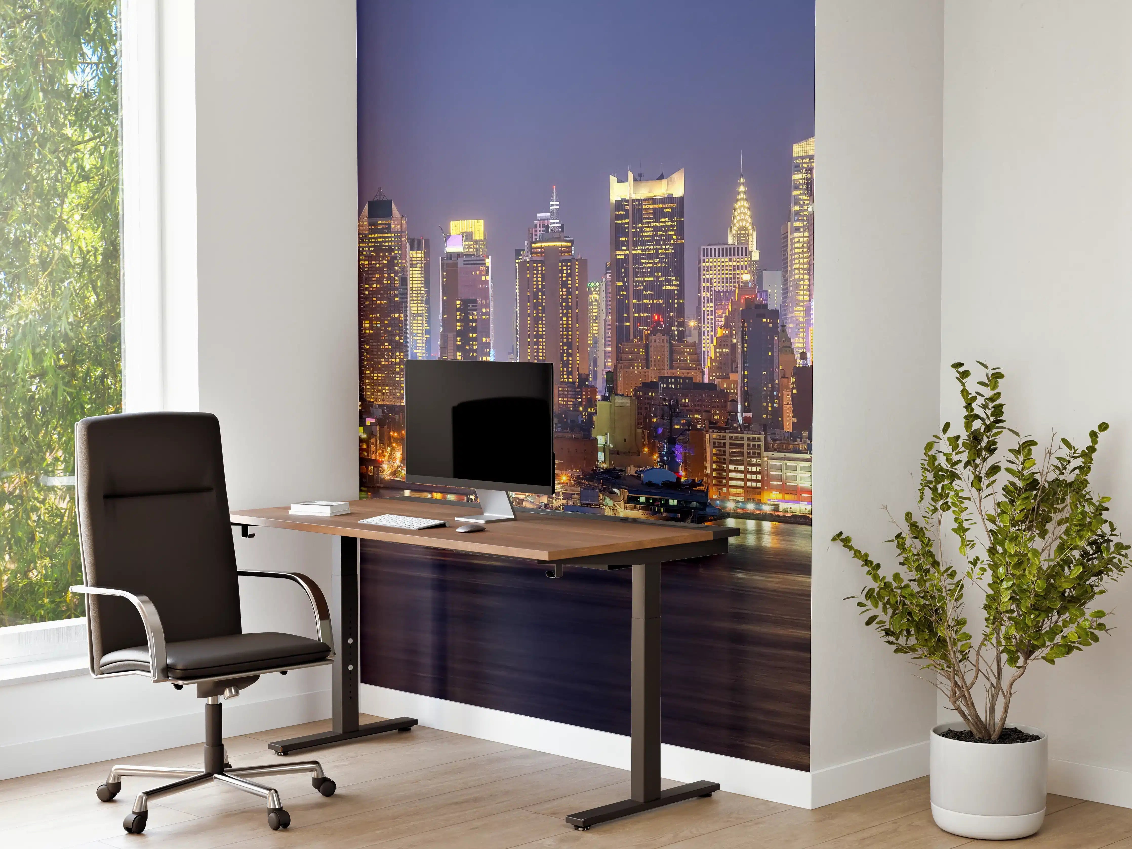 Büro Wandgestaltung - Manhattan Skyline bei Nacht