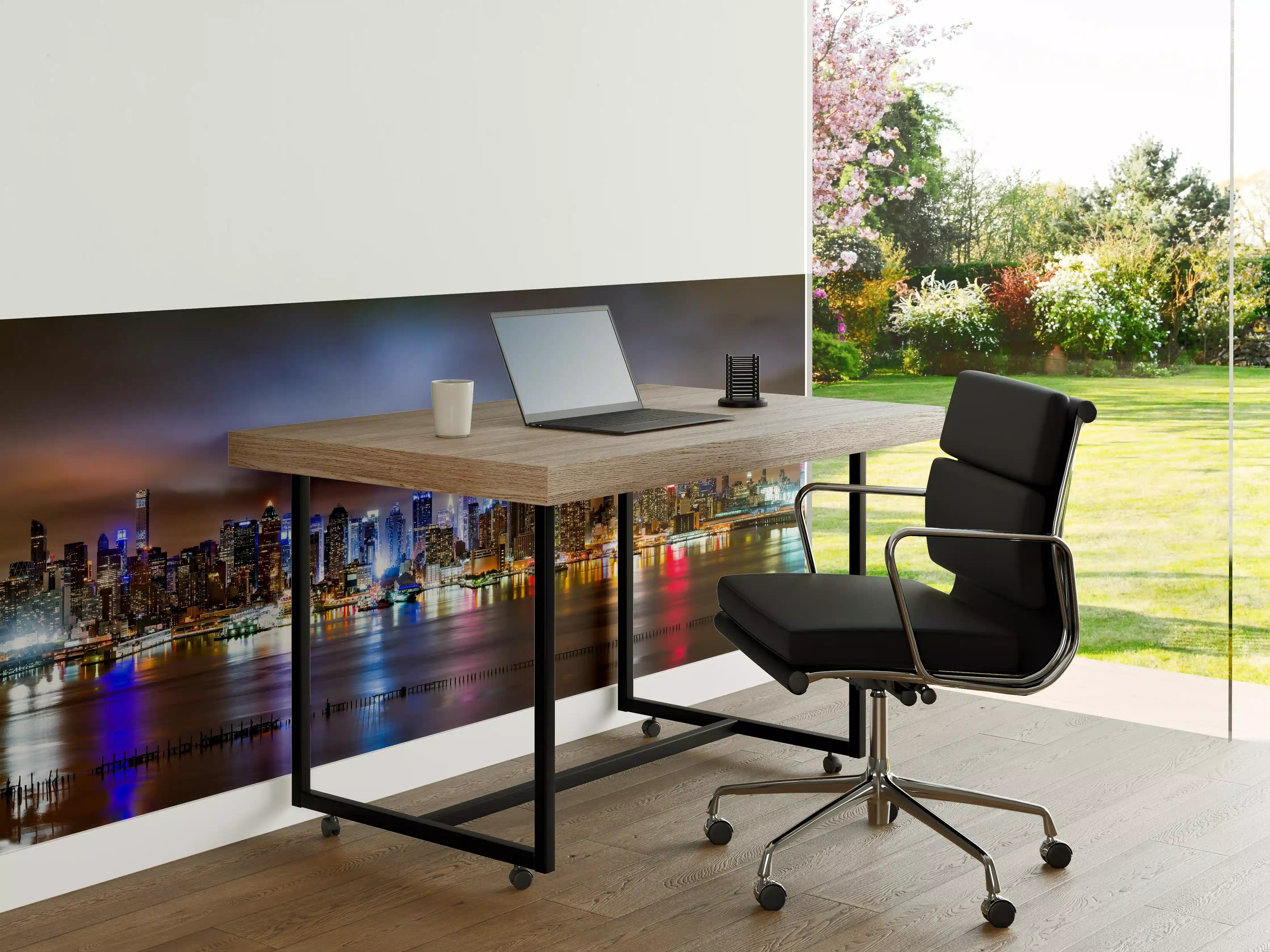Büro Wandgestaltung - Manhattan Skyline im nächtlichen Panorama
