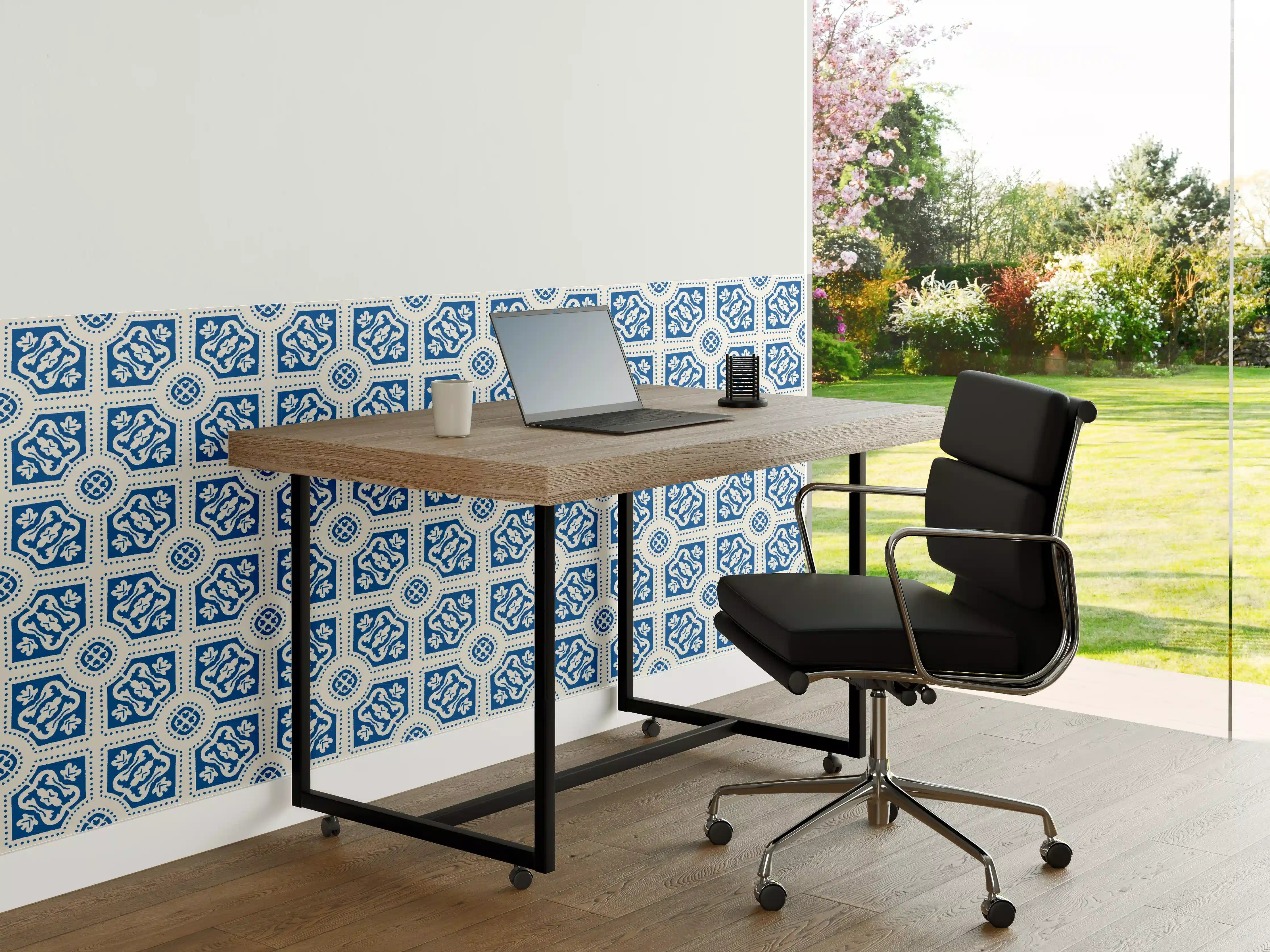 Büro Wandgestaltung - Maritimes Azur-Muster
