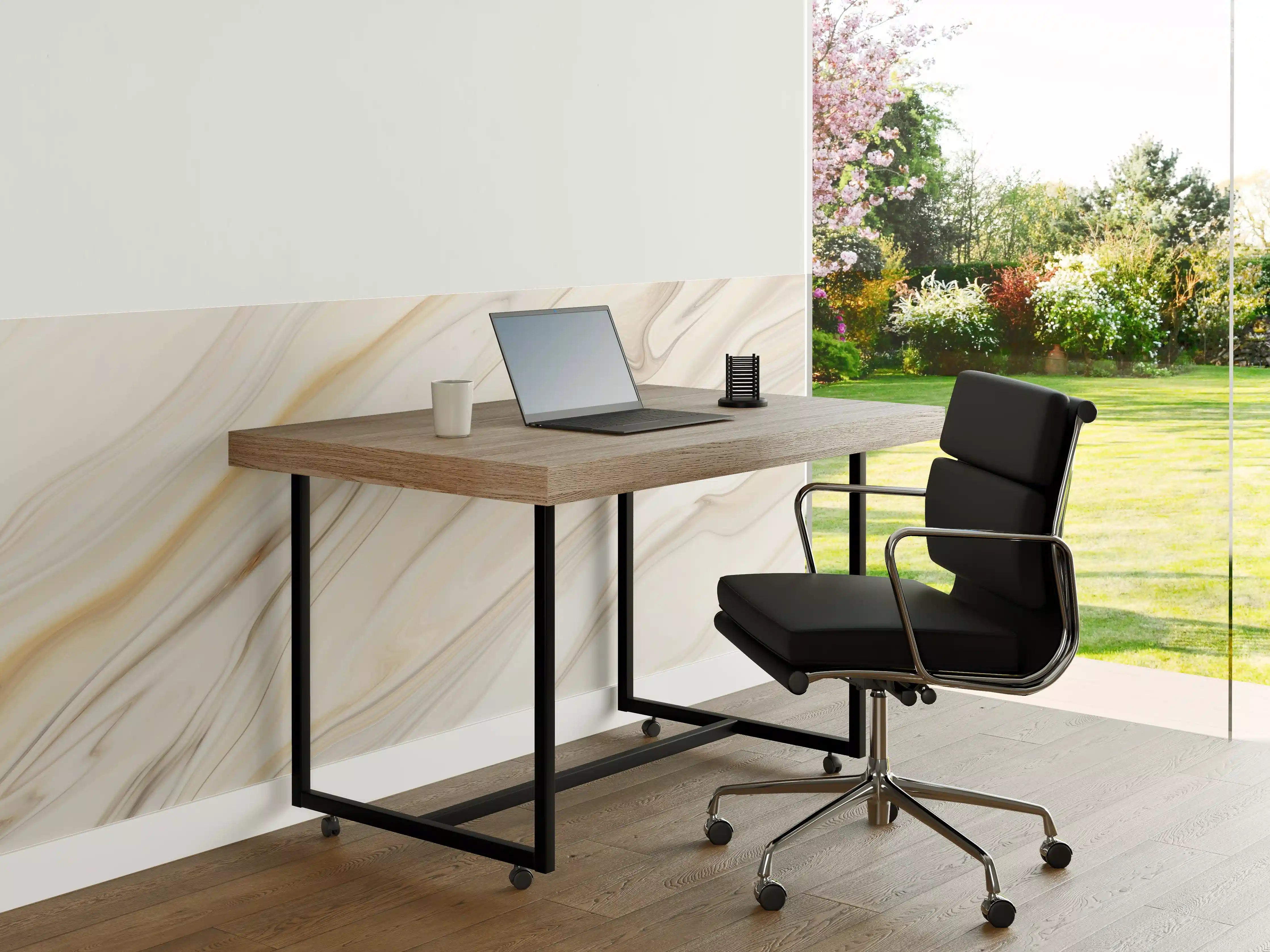 Büro Wandgestaltung - Marmor - weiß bräunliches Muster