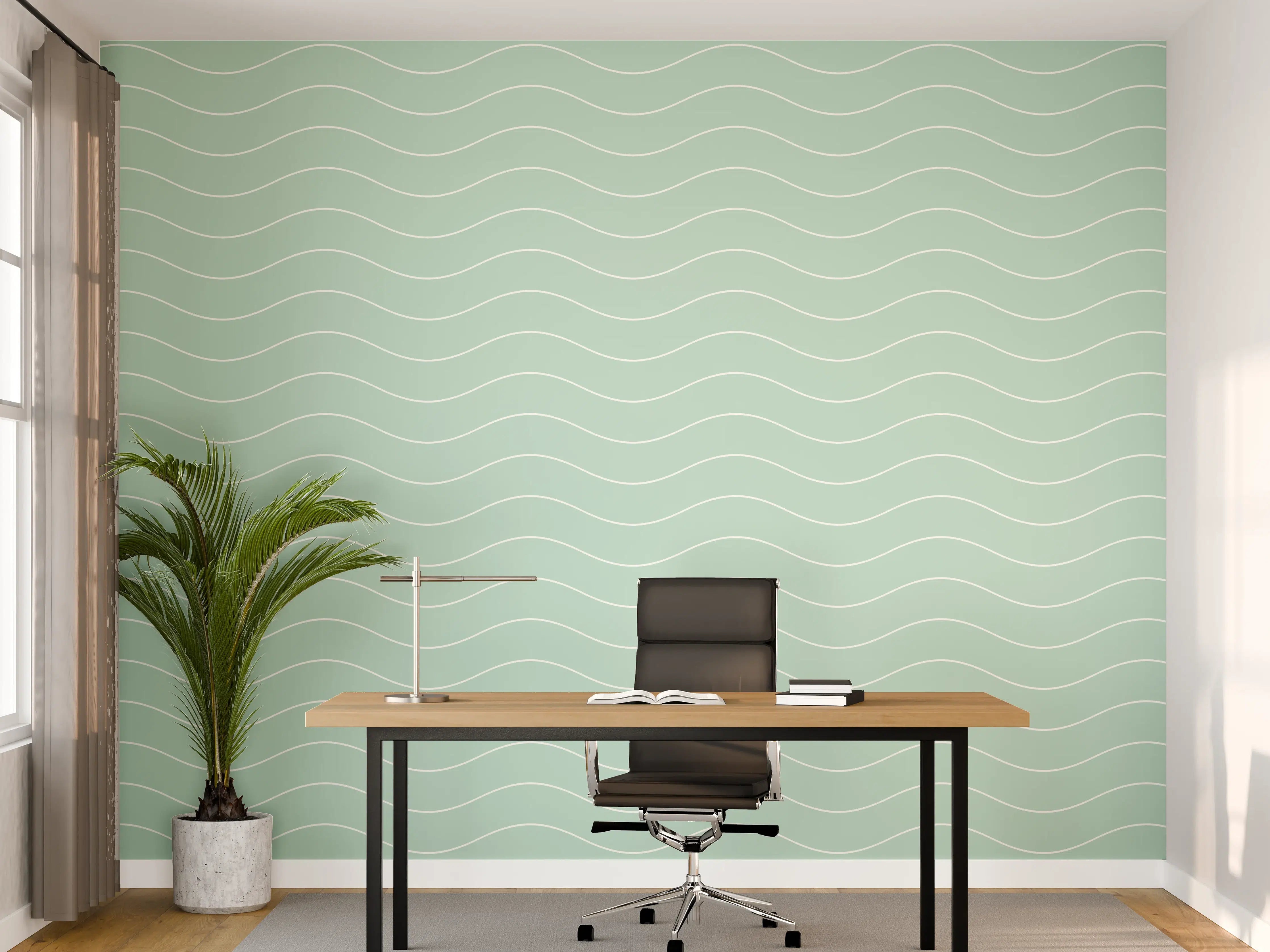 Büro Wandgestaltung - Marmor-Grau-Wand mit eleganter Struktur
