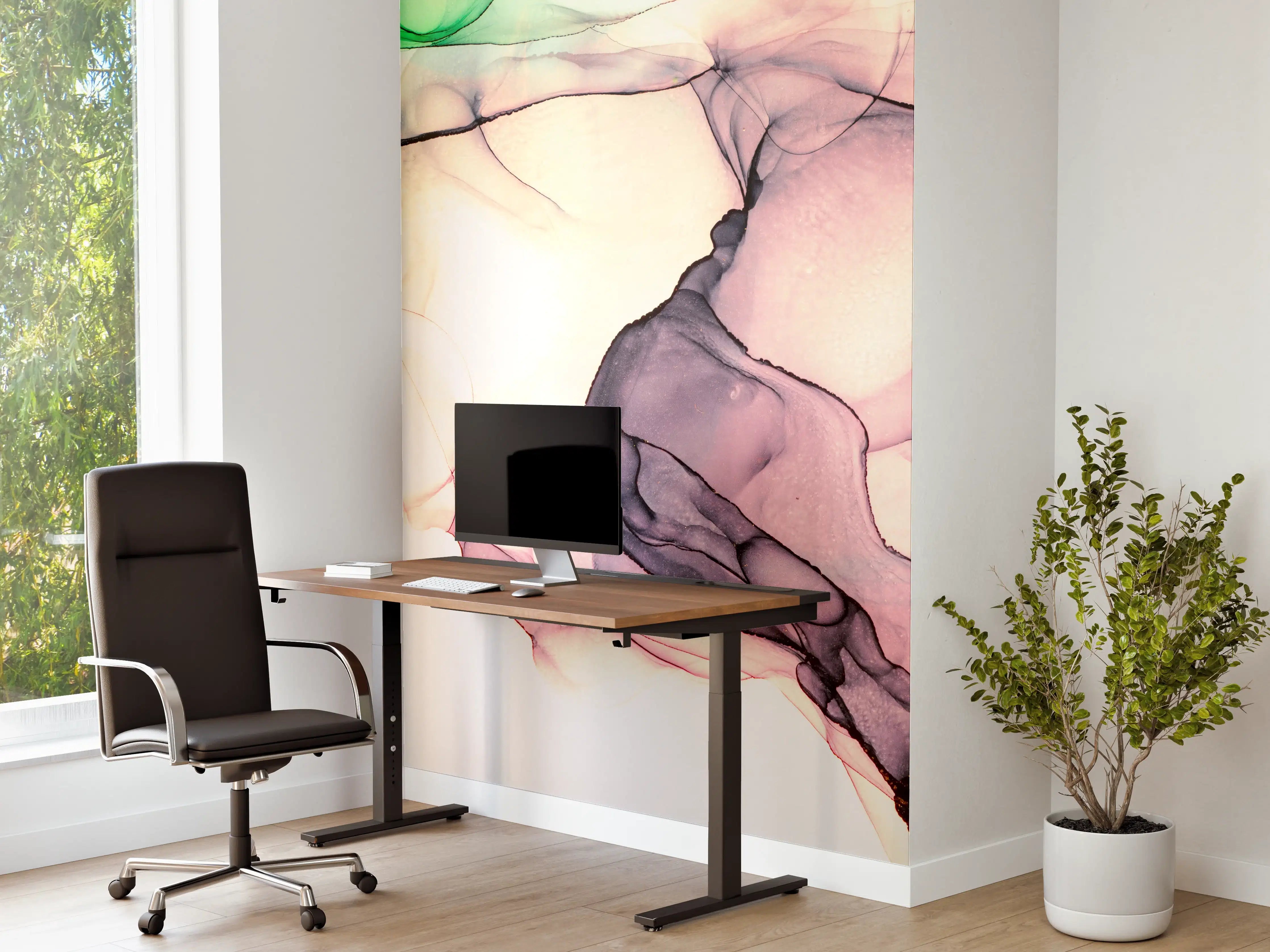 Büro Wandgestaltung - Marmor Wanddesign - Flüssigmalerei